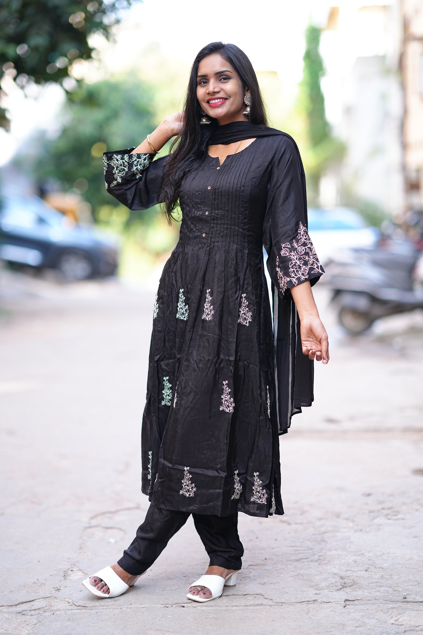 Black Color Festive Wear Disigner Wear 3 Piece Set