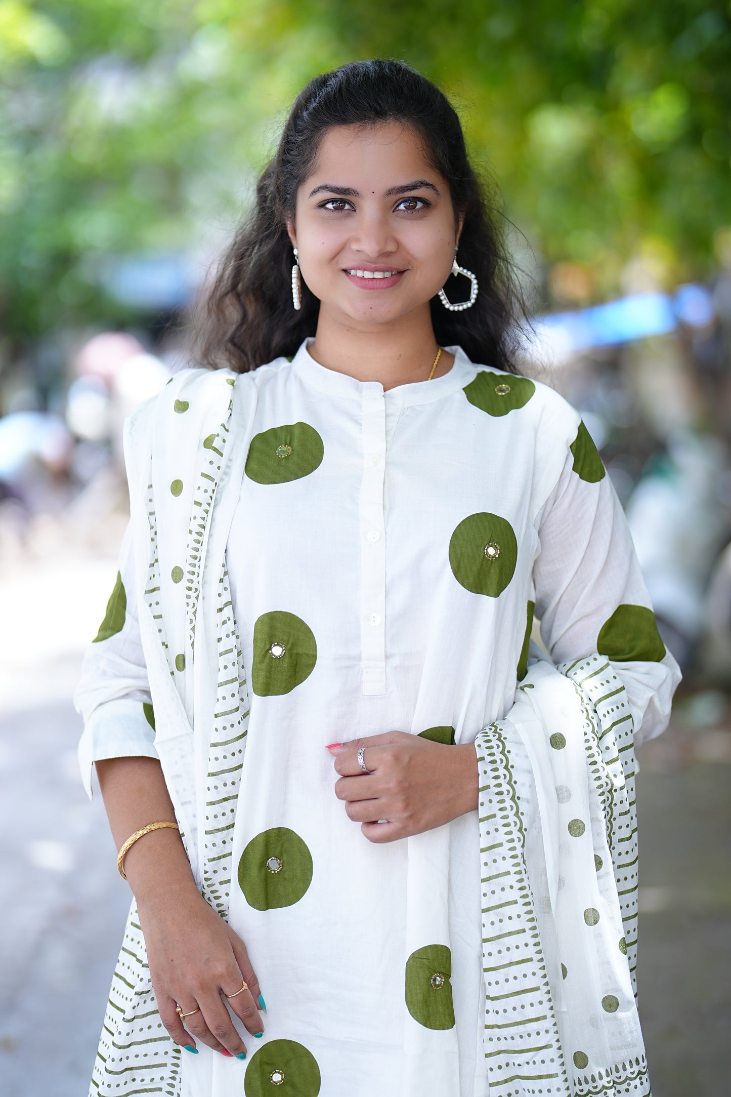 Pure Mul Cotton A Line 3 Piece Set With Complete Lining