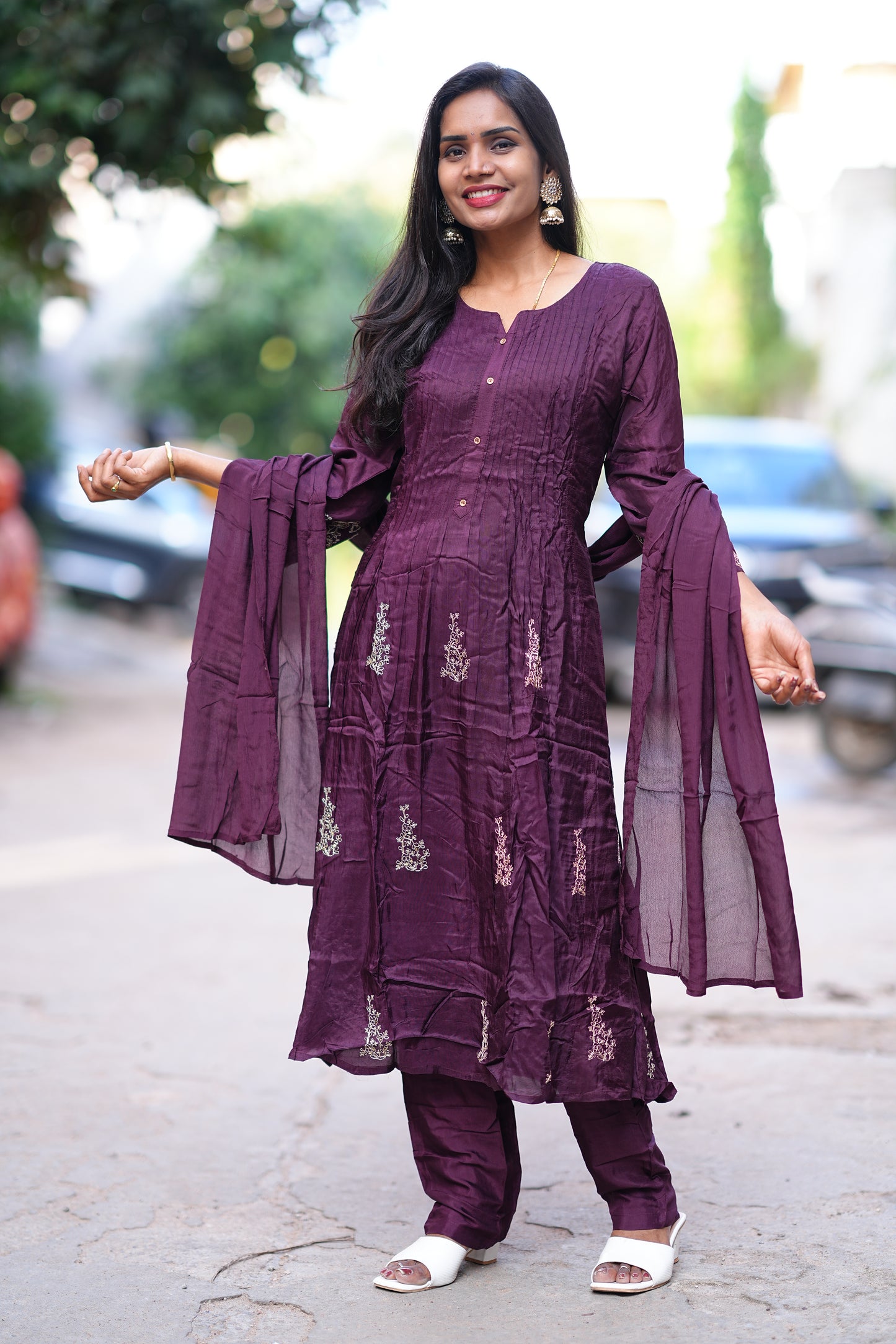 Marron Color Festive Wear Disigner Wear 3 Piece Set