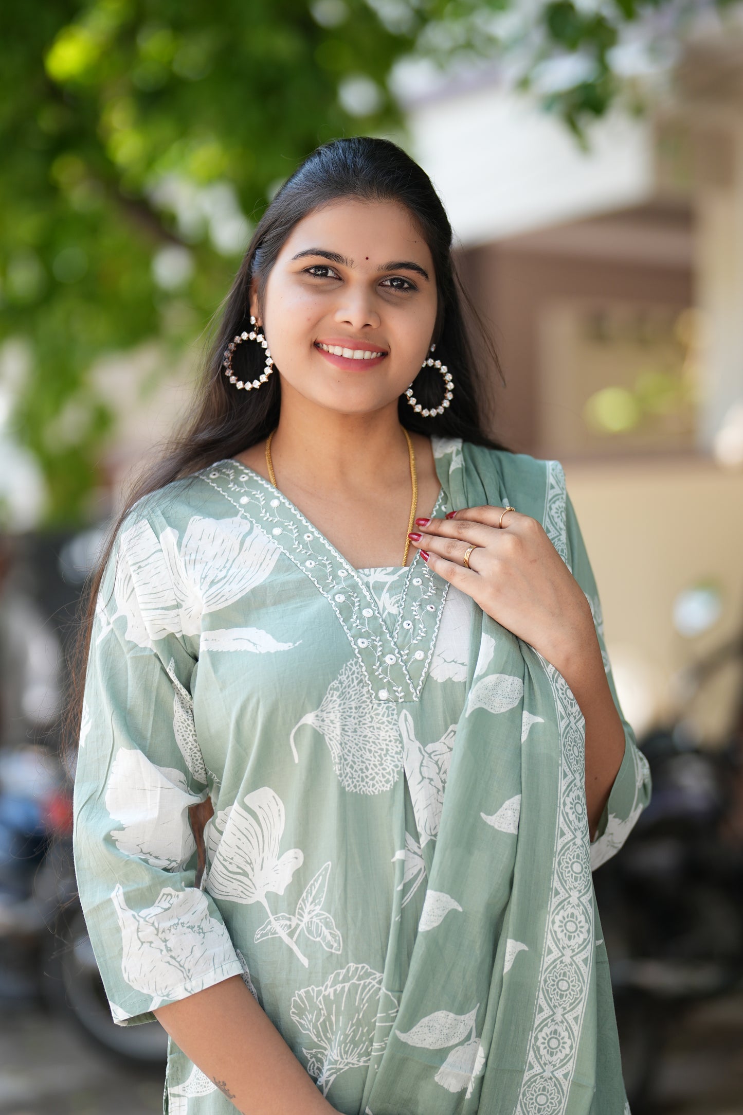 Jaipur Cotton Straight Cut Office Wear 3 Piece Set