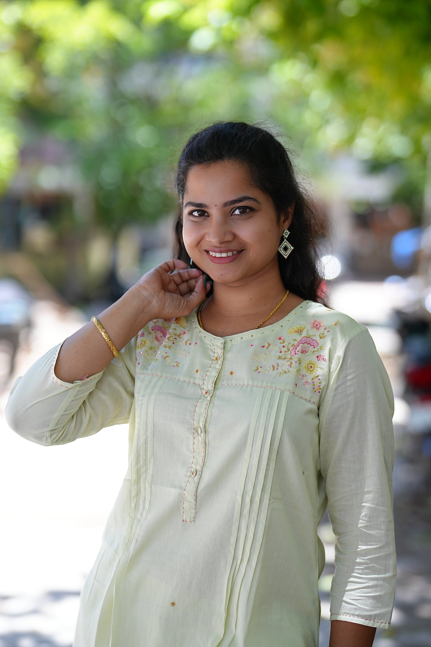 Pista Green Mul Mul Cotton Cord Set With Complete Cotton Lining