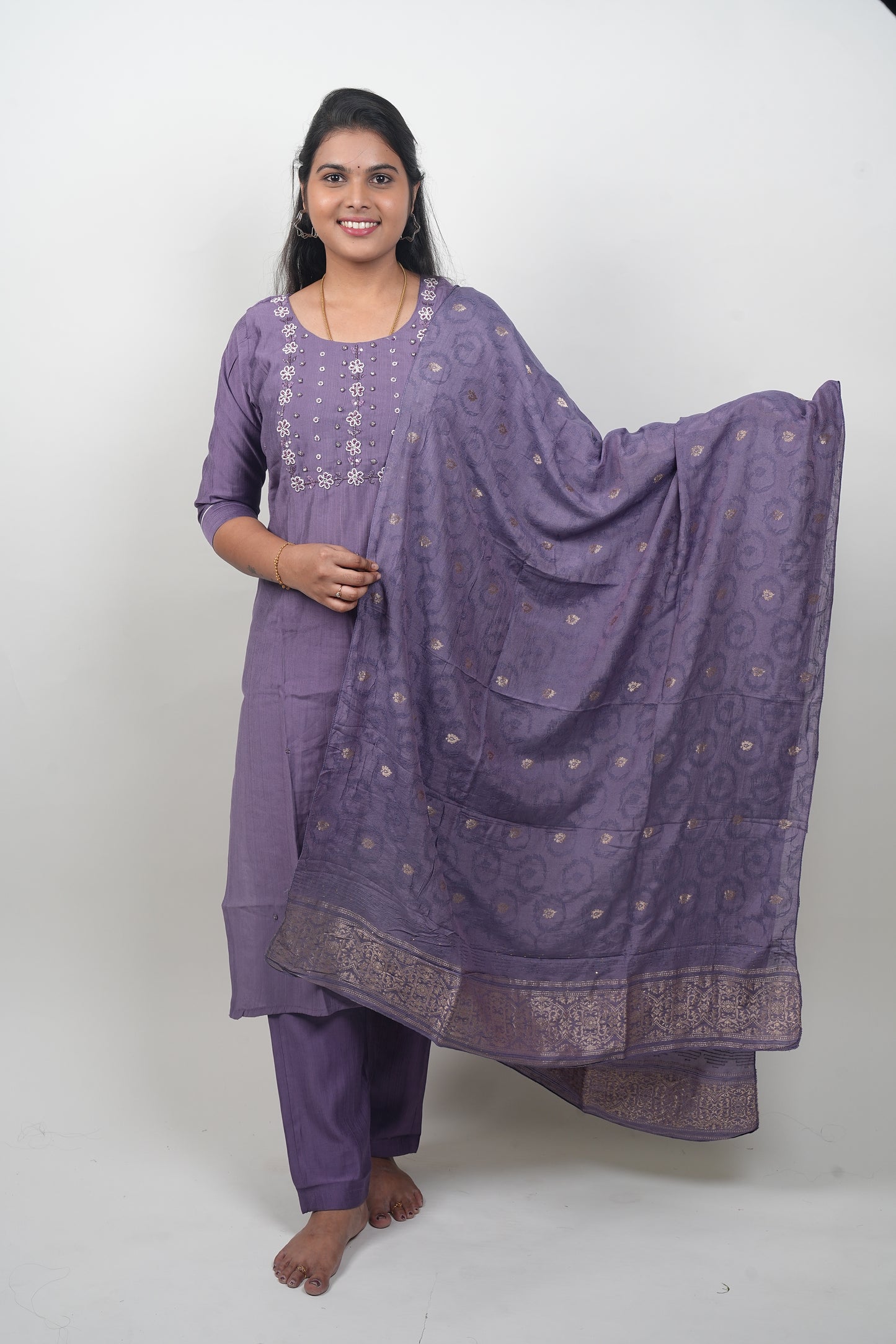 Cotton Mixed Silk 3 Piece Suit