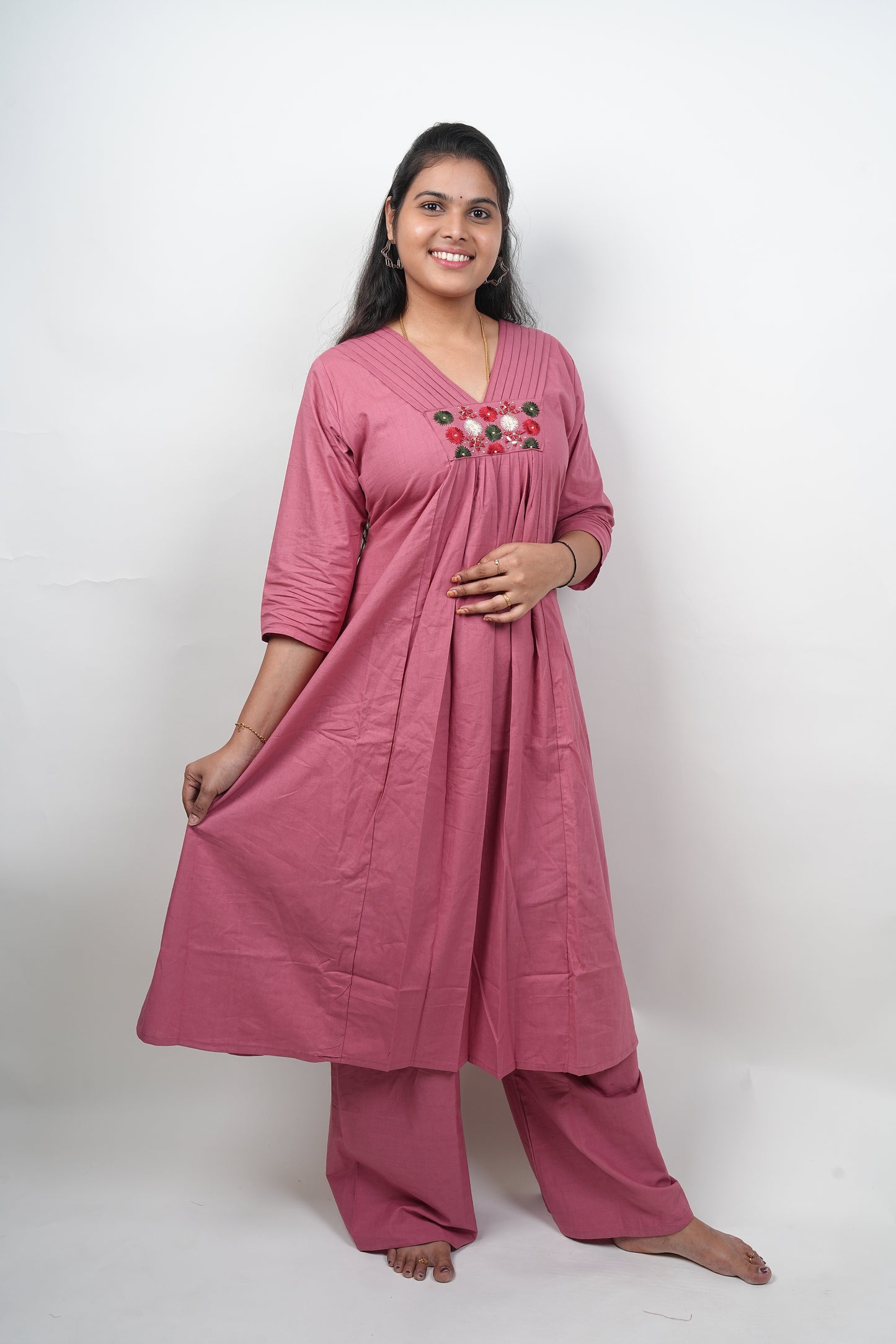 Cotton Cord Set With Plazo Pant