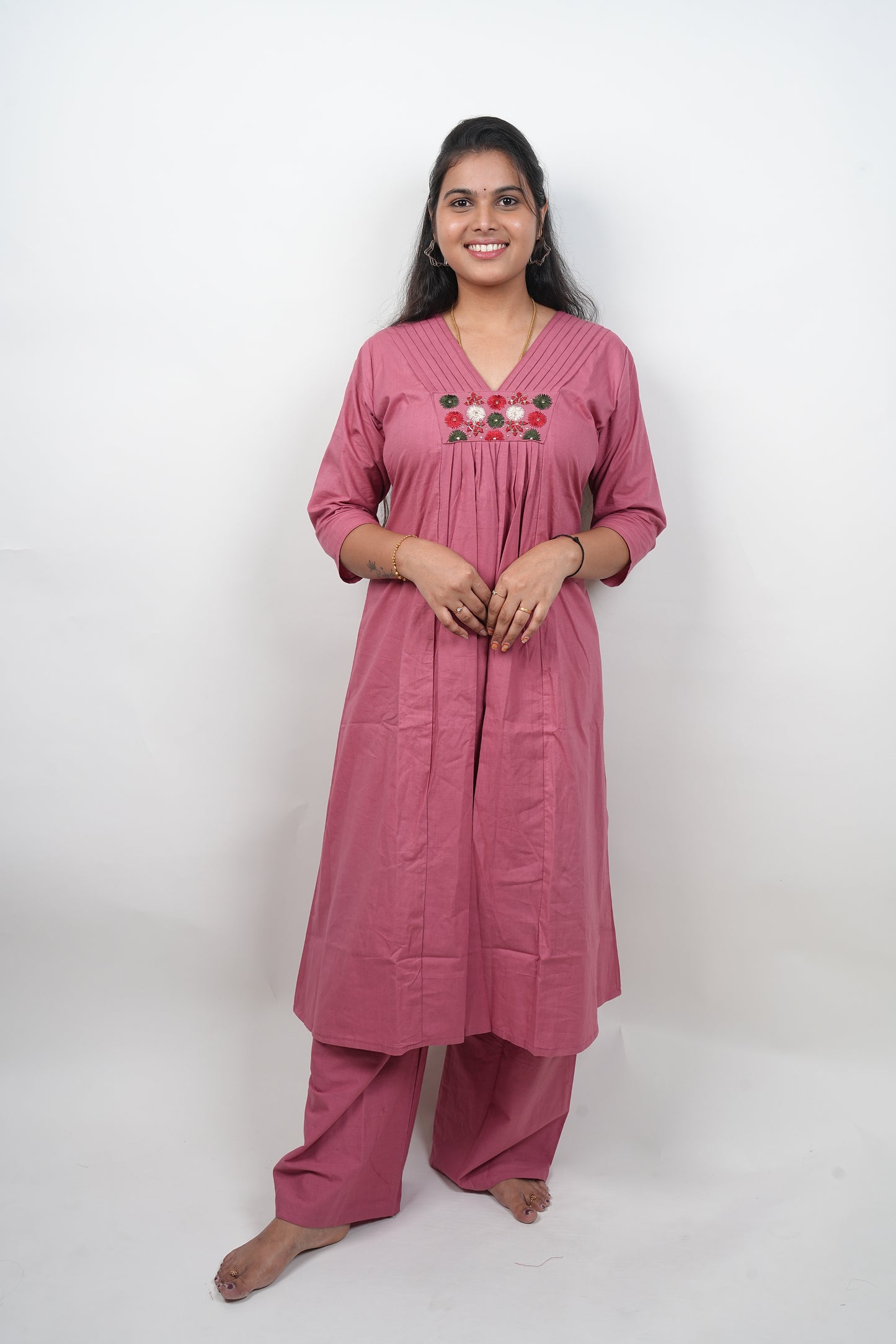 Cotton Cord Set With Plazo Pant