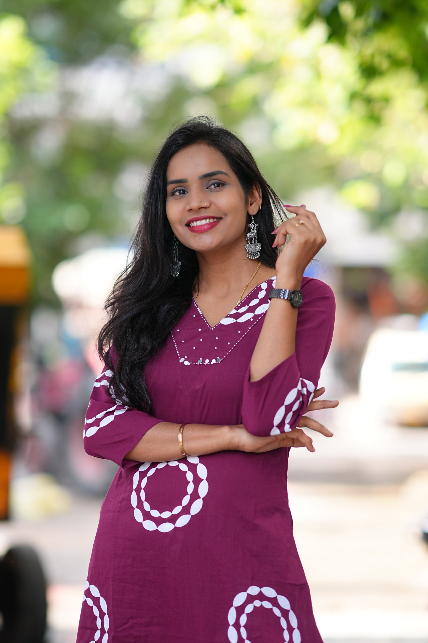 Beautiful Wine Color Jaipur Cotton Office Wear Cord Set