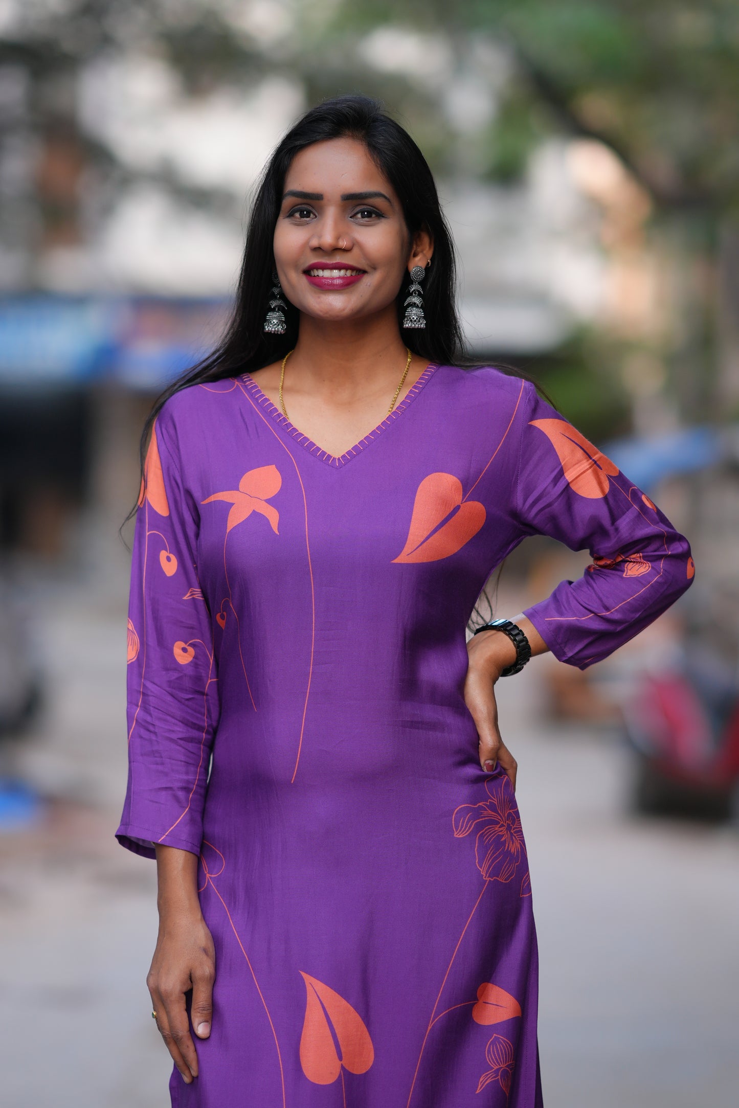 Dark Purple Color Pure Muslin Celebrity Wear Cord Set