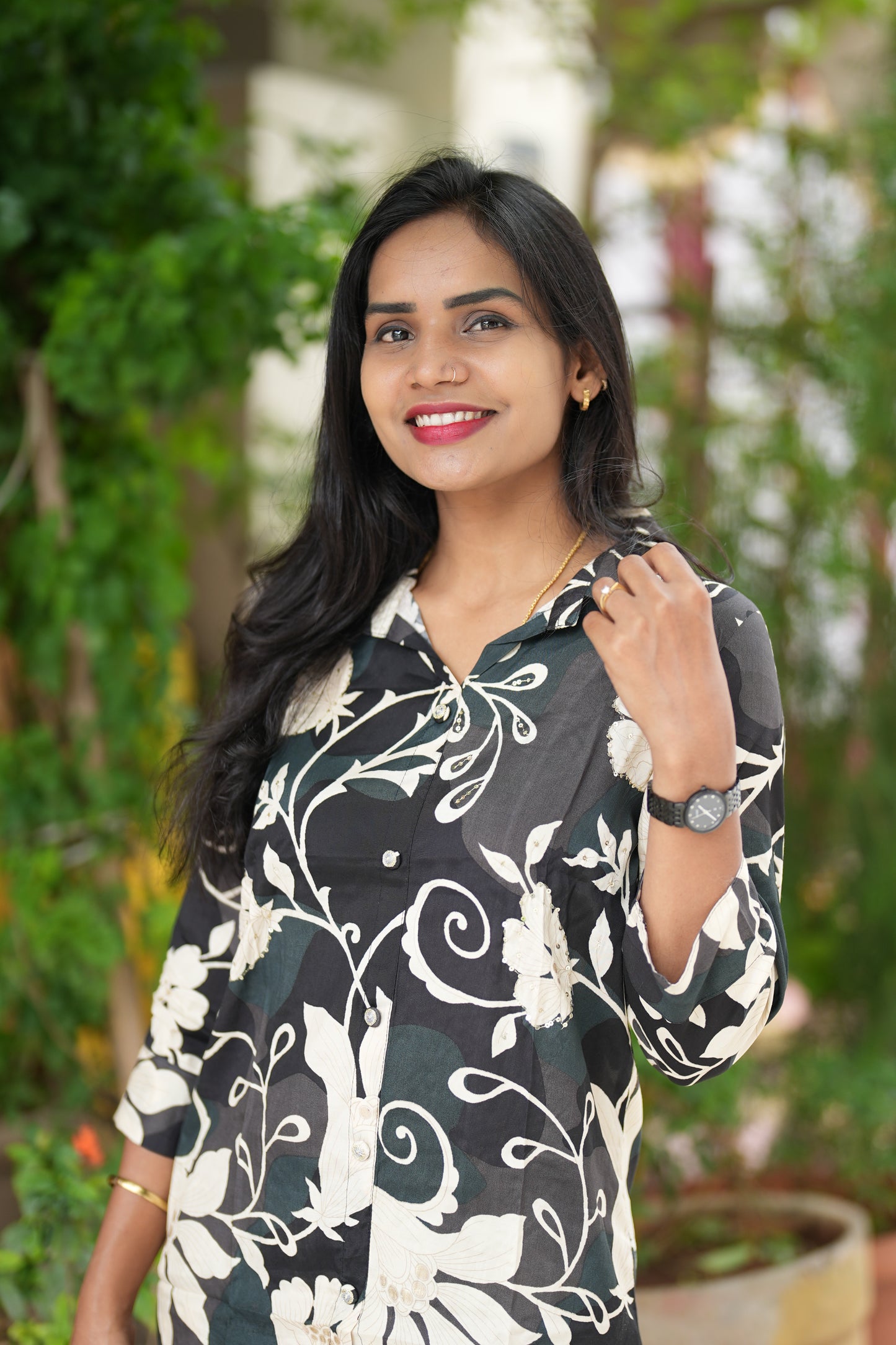 Black Color Pure Lenzing Silk Coord Set