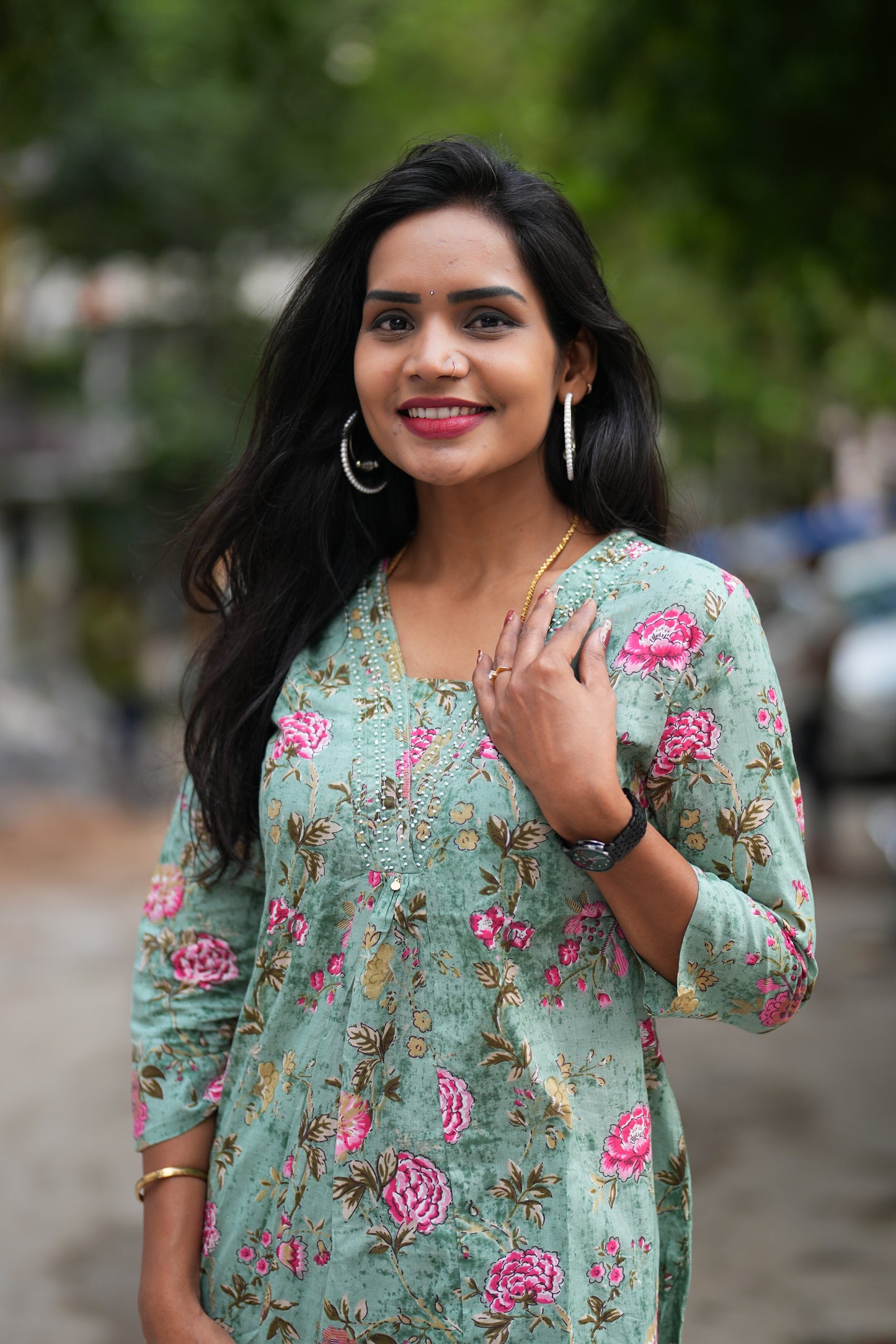 Pista Green Color Pure Jaipur Cotton Cord Set