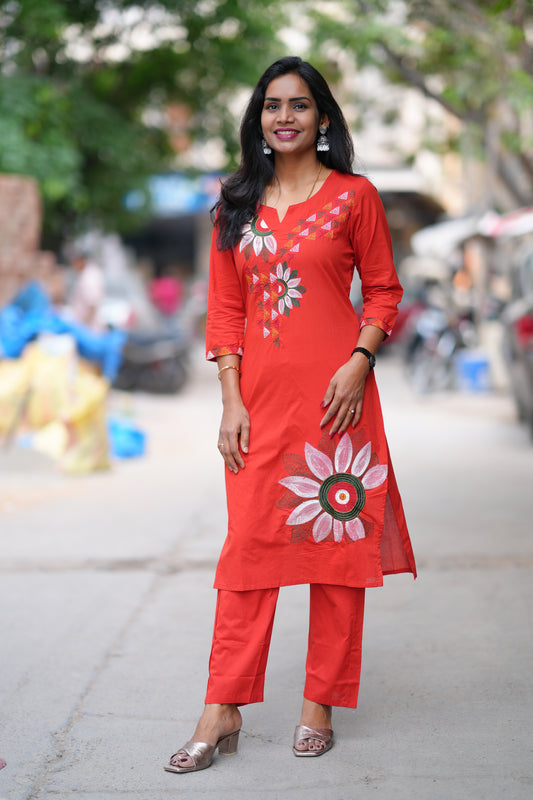 Jaipur Cotton Cordset With Embriodary Work