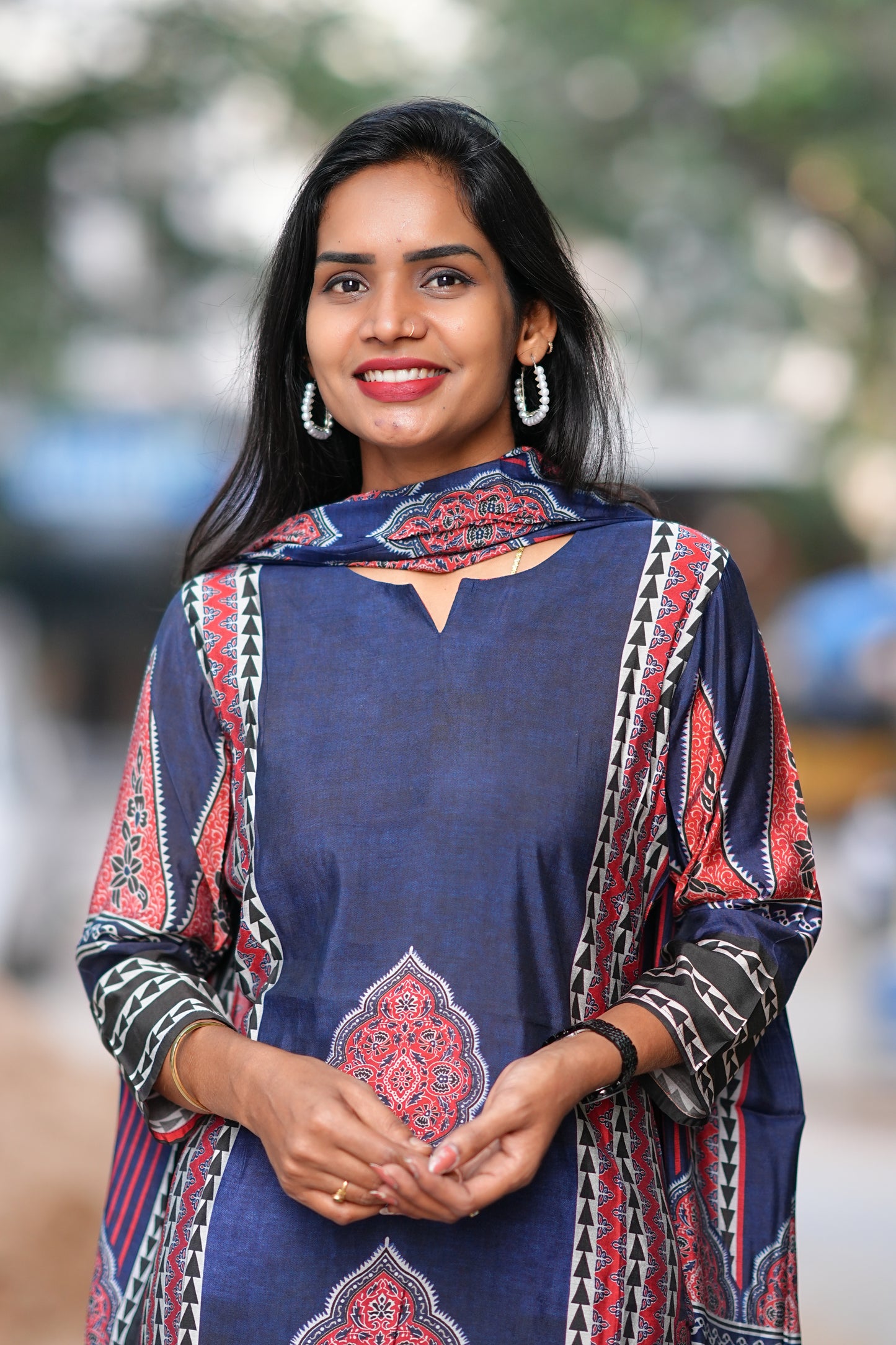 Soft Muslin Jaipur Digital Print 3 Piece Set