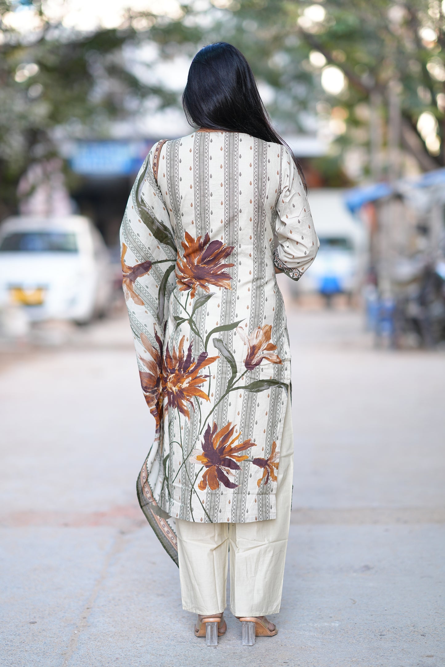 Designer Mul Cotton 3 Piece set With Lining