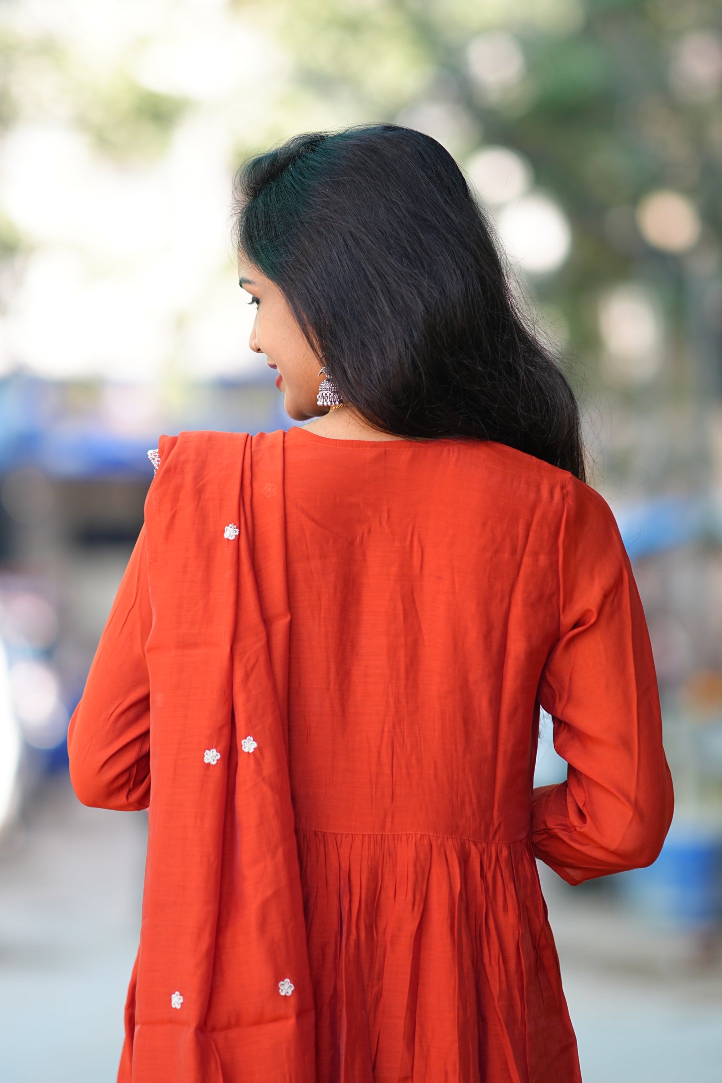 Red Mul Chanderi Designer Festive Wear 3 Piece Set