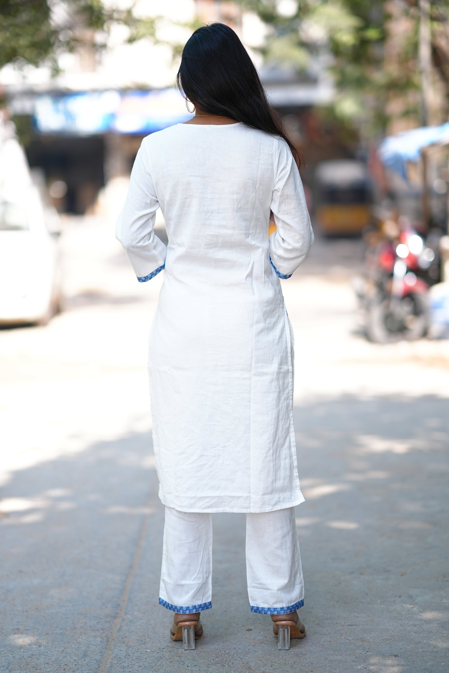 Slub Cotton Designer Cord Set With Complete Lining