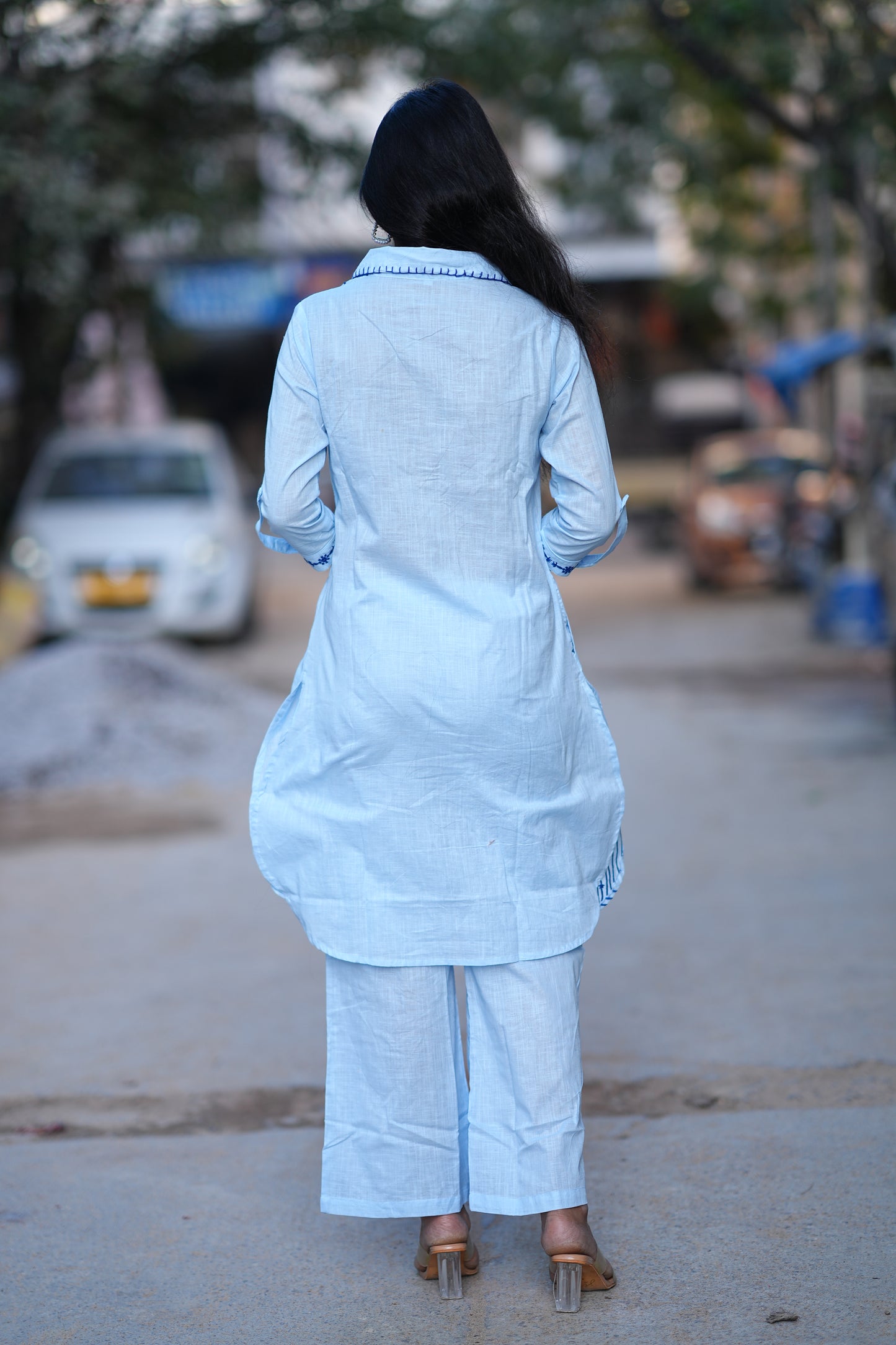 Stylish Office Wear Coord set With Embroidery Work