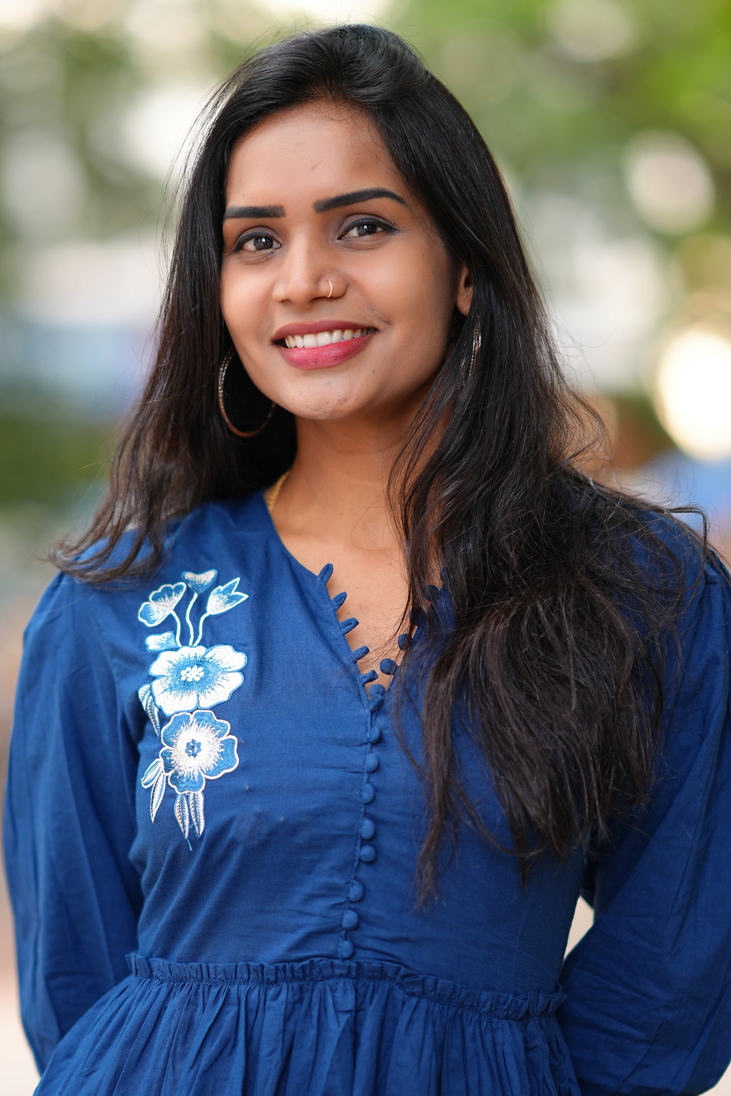 Blue Color Designer Wear Frock