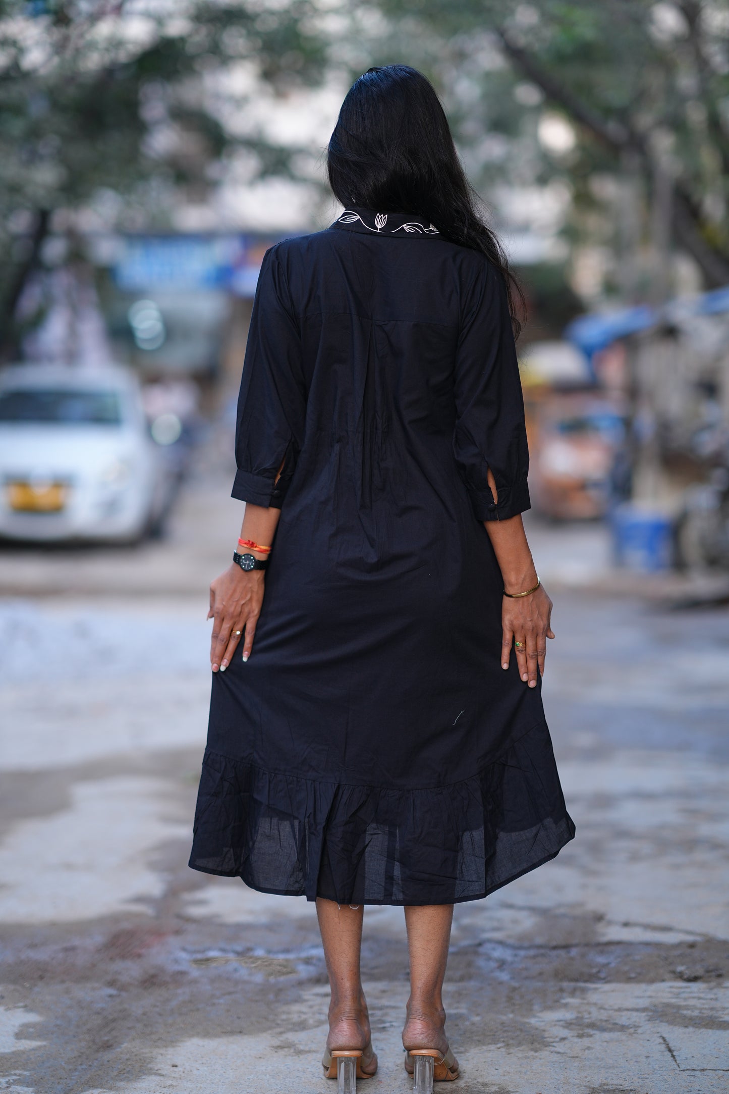 Jaipur Cotton Black Color Designer Frock
