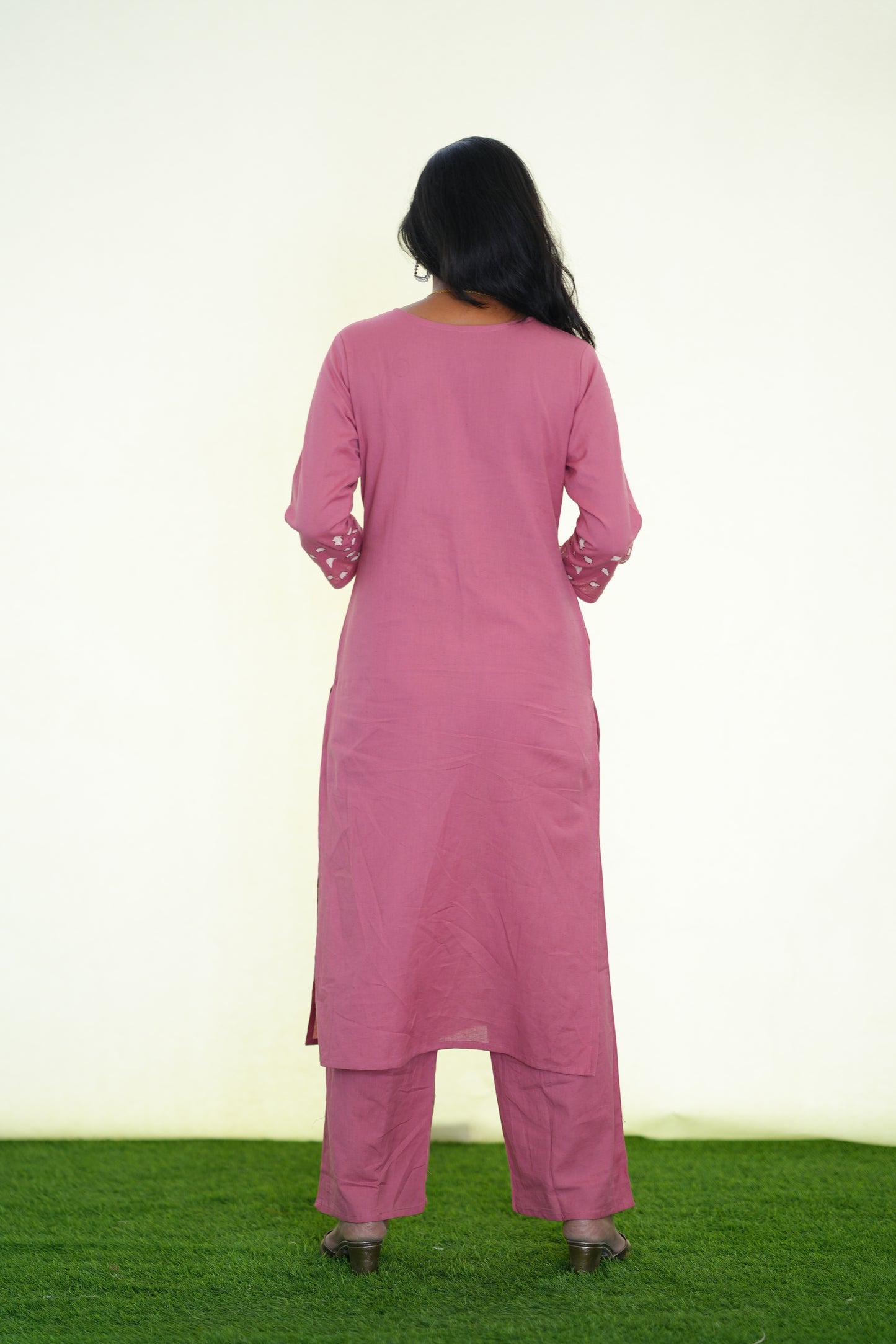 Pink Color Jaipur Flex Cotton Stylish Office Wear Cordset