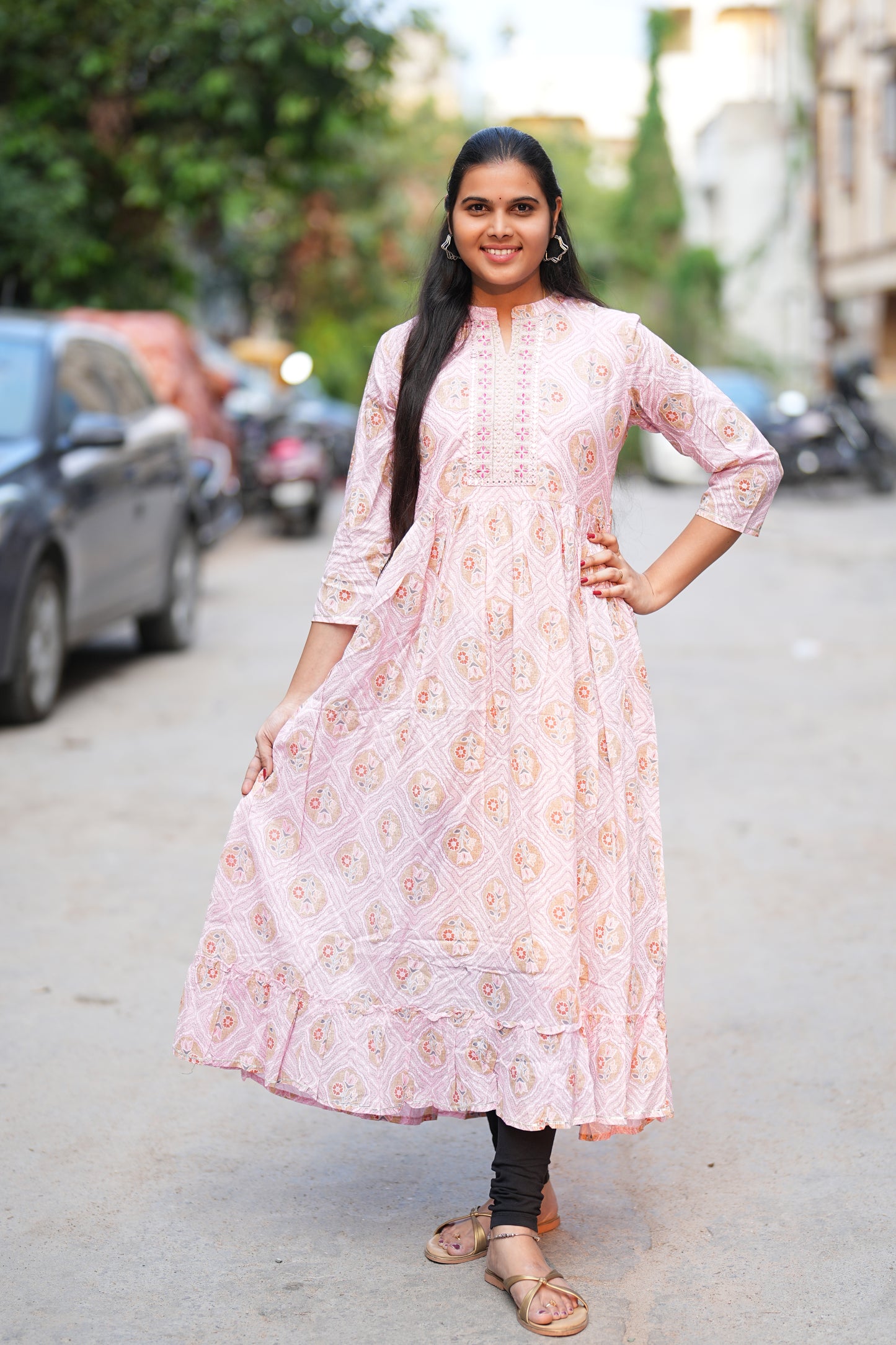 Jaipur Cotton Full Length Frocks