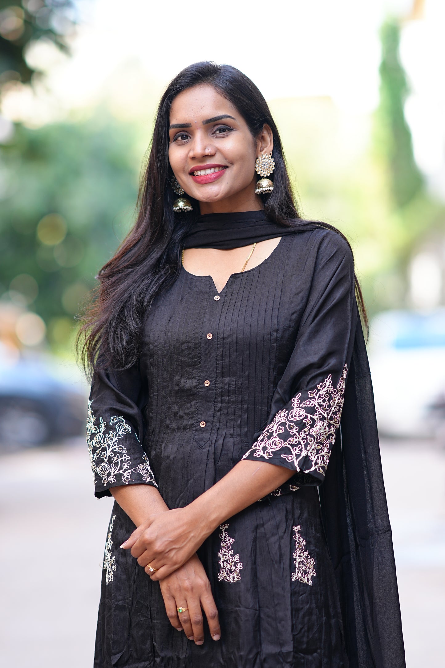 Black Color Festive Wear Disigner Wear 3 Piece Set