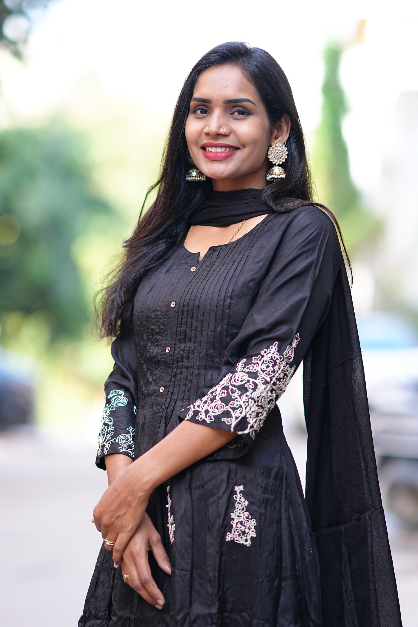 Black Color Festive Wear Disigner Wear 3 Piece Set