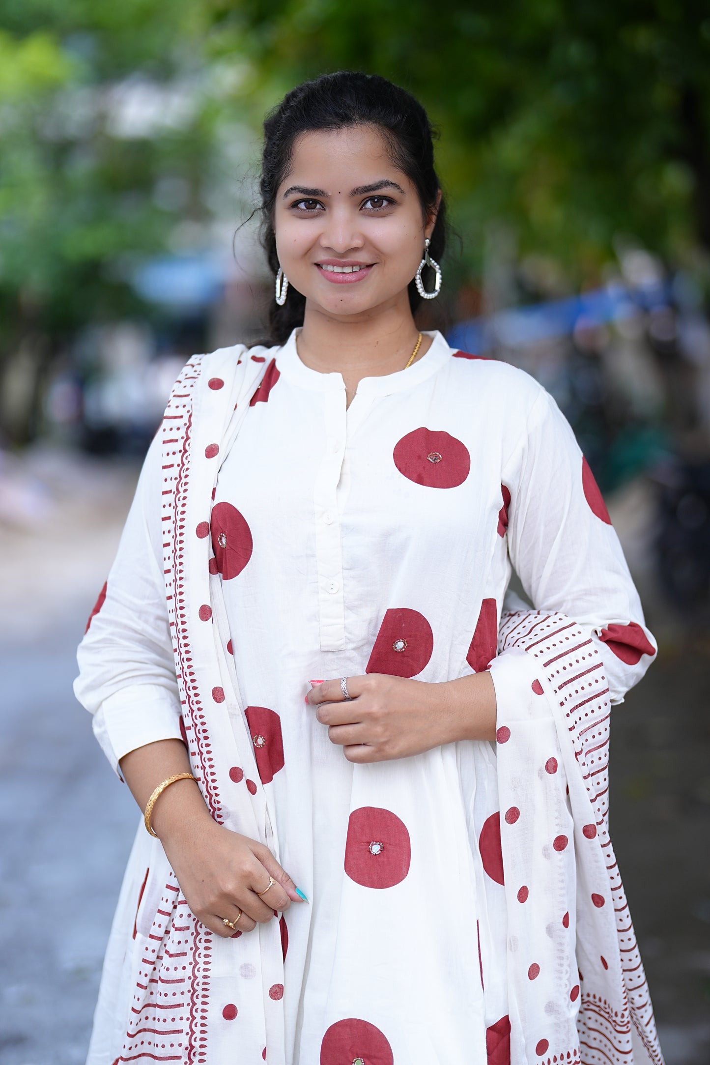 Pure Mul Cotton A Line 3 Piece Set With Complete Lining