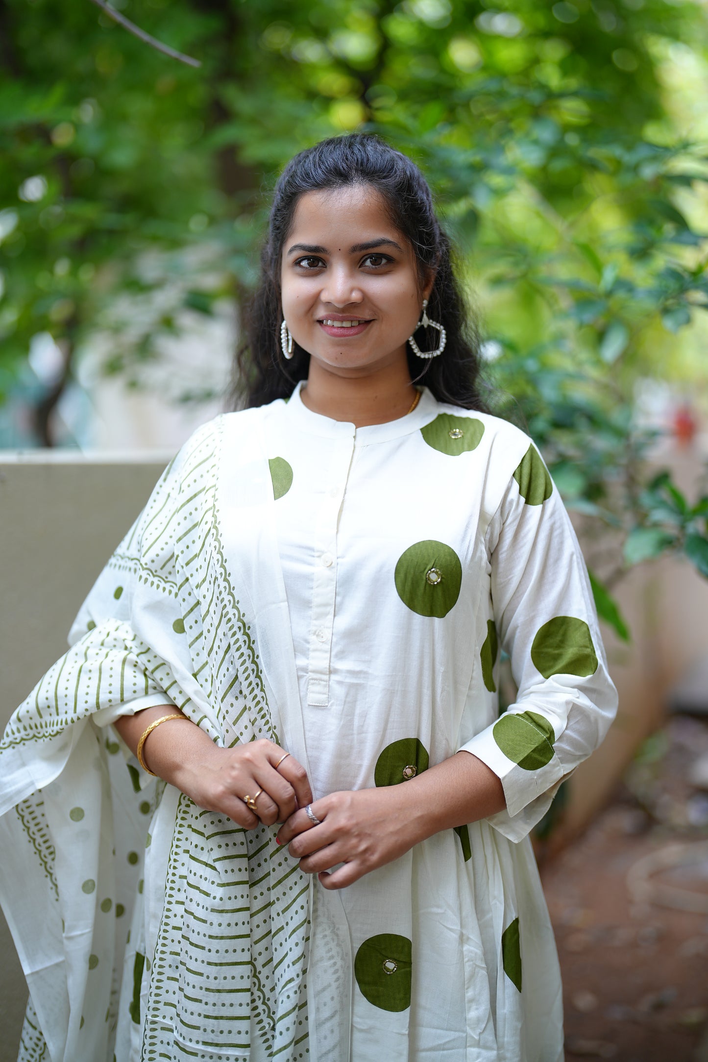 Pure Mul Cotton A Line 3 Piece Set With Complete Lining