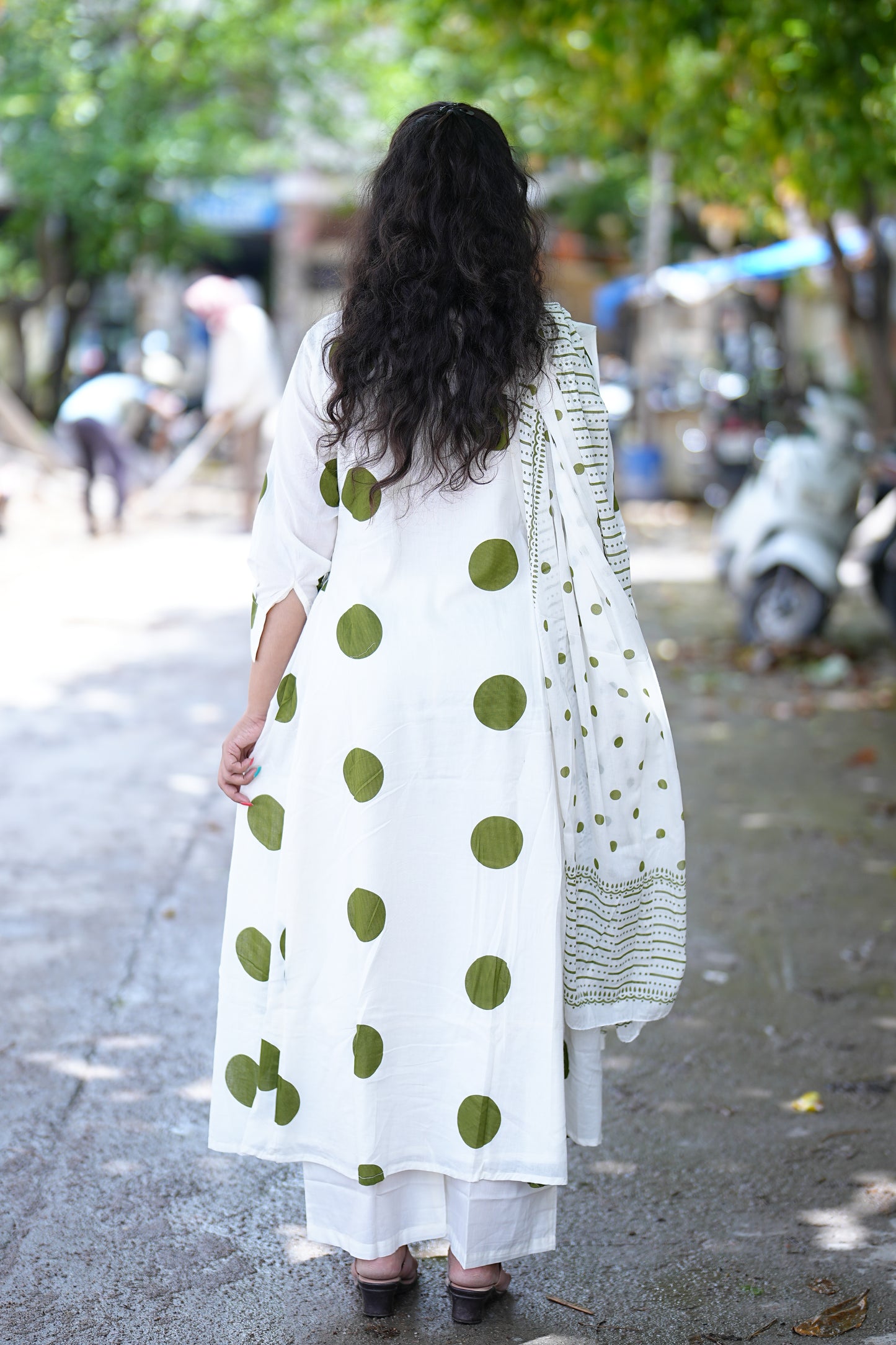 Pure Mul Cotton A Line 3 Piece Set With Complete Lining