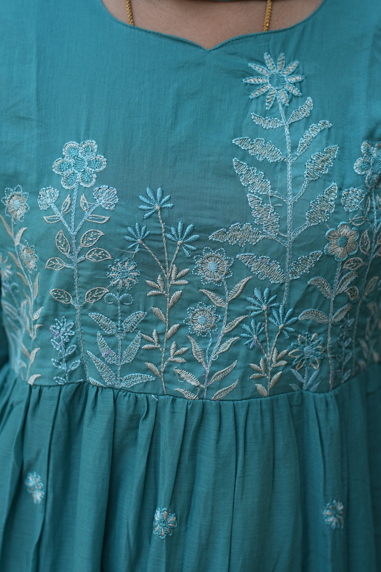 Pure Mul Mul Cotton 3 Piece Anarkali Set With Complete Lining