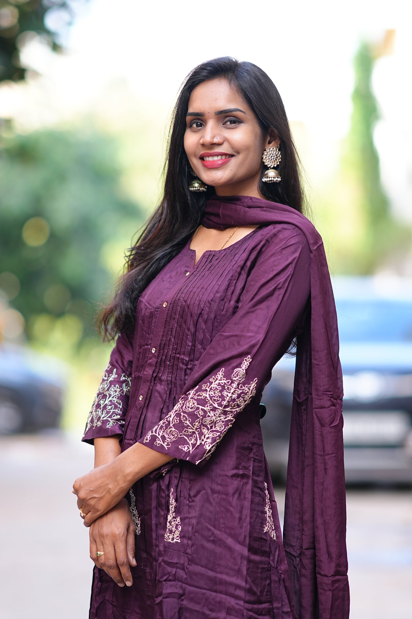 Marron Color Festive Wear Disigner Wear 3 Piece Set