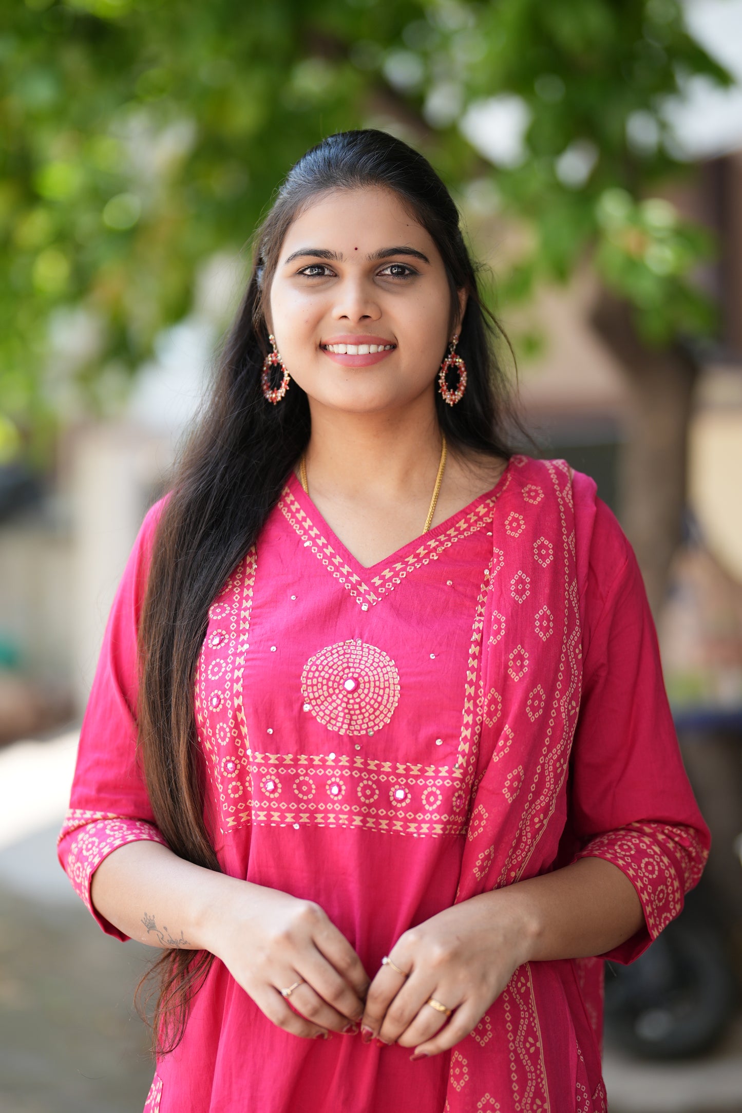 Jaipur Cotton Pink Color 3 Piece Set