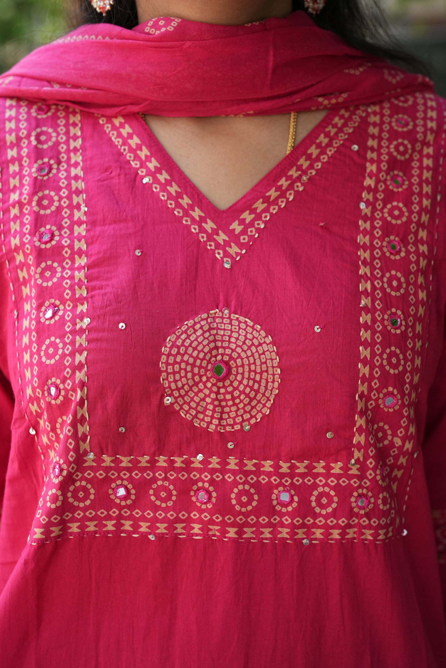 Jaipur Cotton Pink Color 3 Piece Set