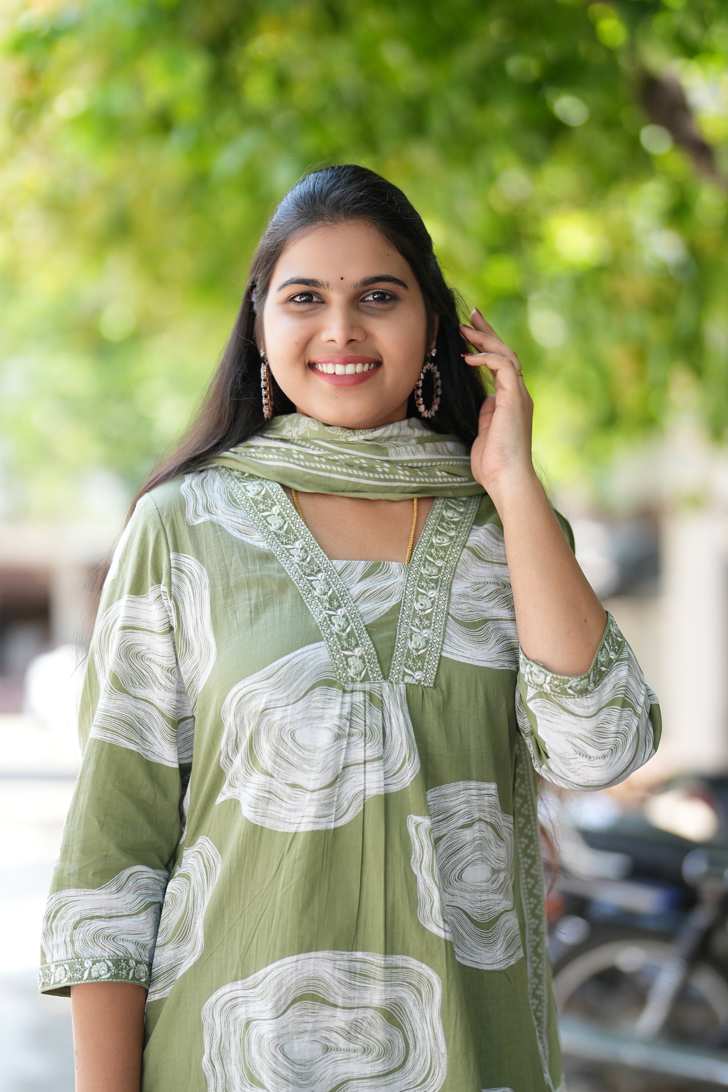 Jaipur Cotton A Line Office Wear 3 Piece Set With Palazzo Pant