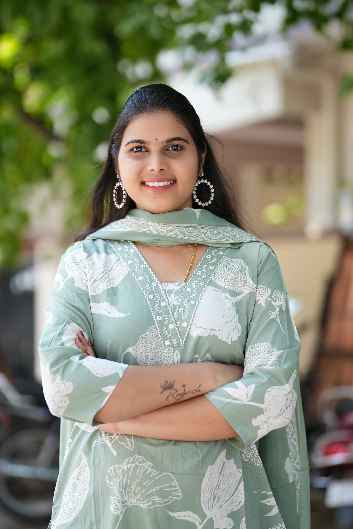 Jaipur Cotton Straight Cut Office Wear 3 Piece Set
