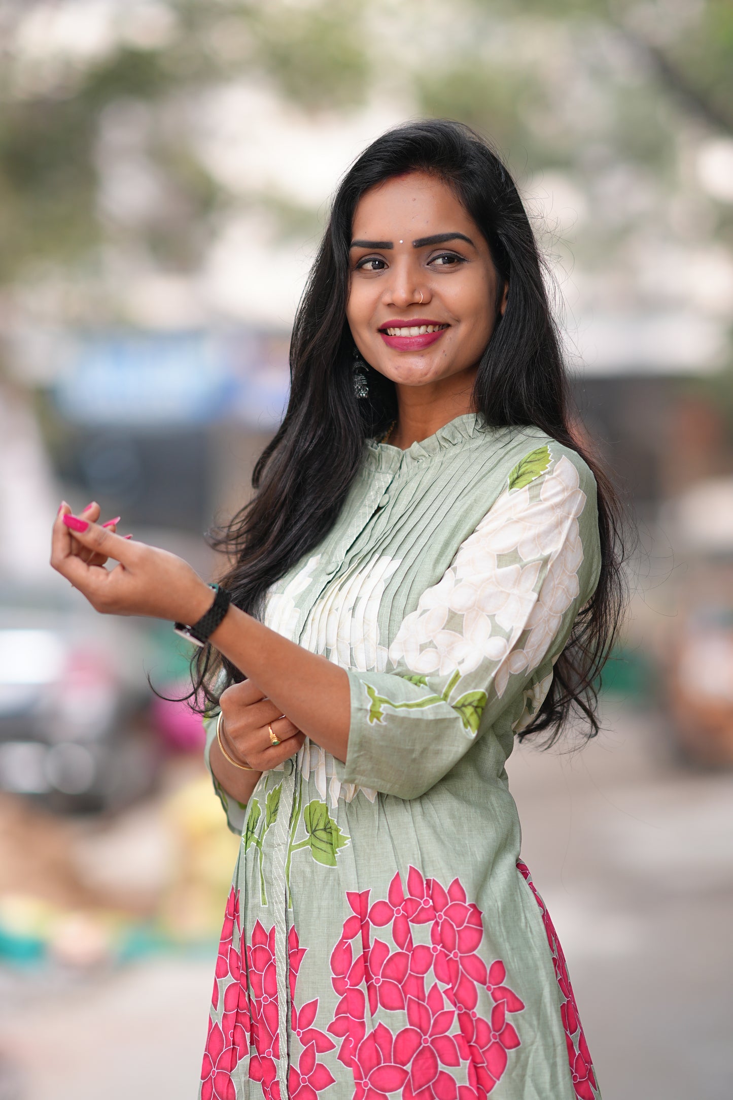 Green Color Pure Mul Cotton Desiner Wear Cordset with Lining