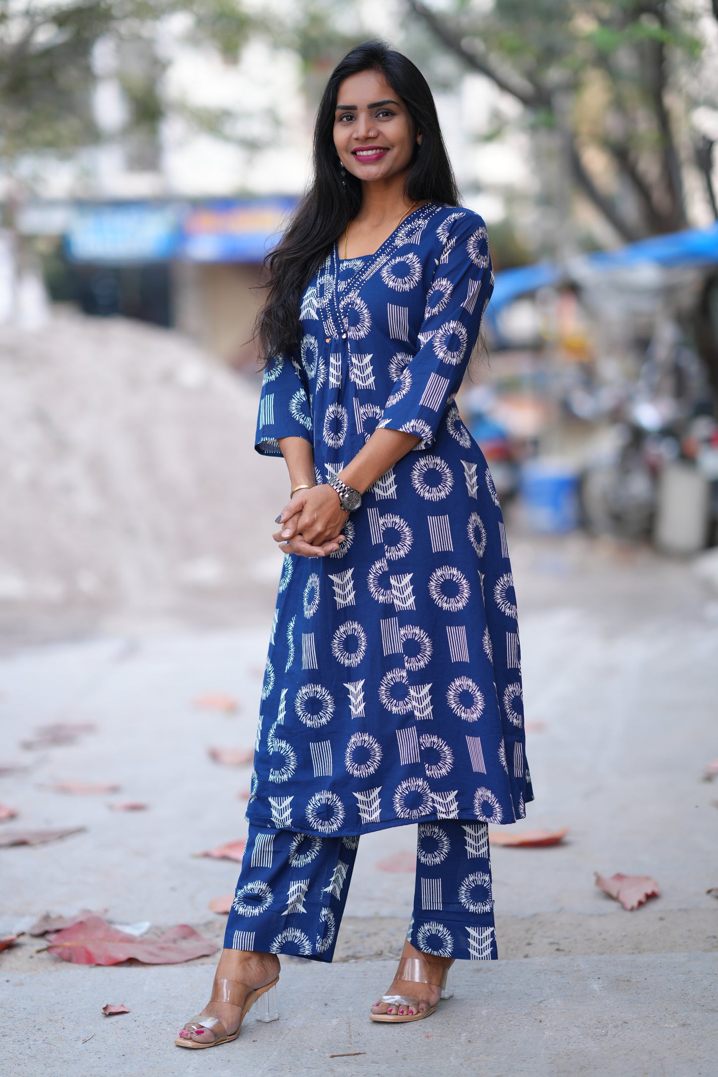 Blue Color Jaipur Cotton 2 Piece Set With Lining
