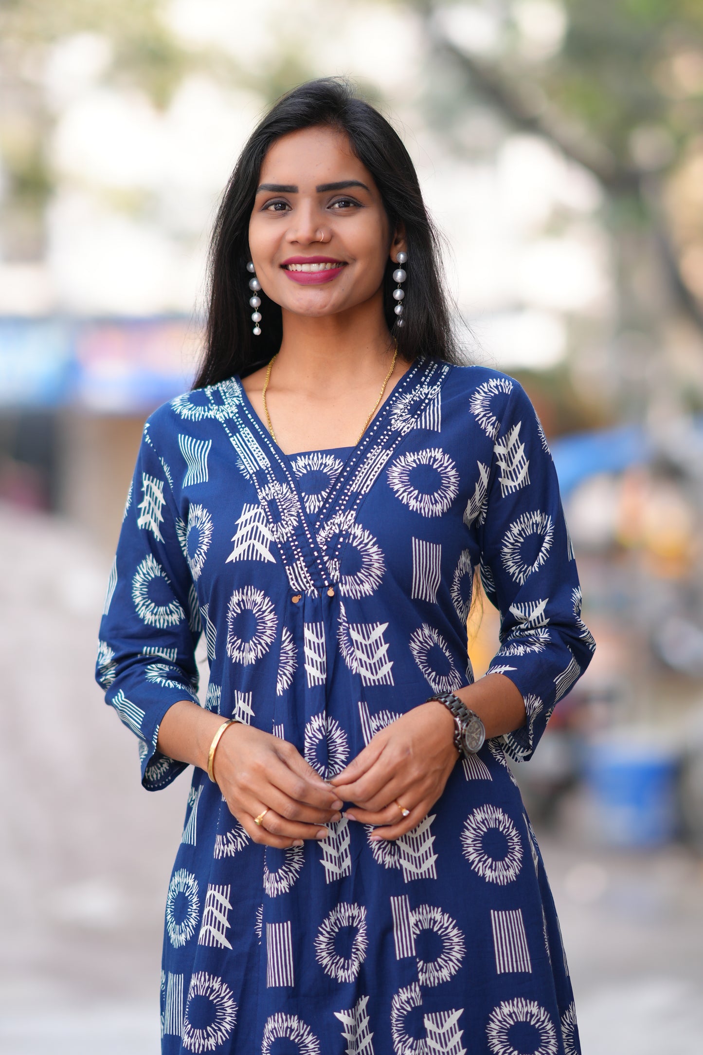 Blue Color Jaipur Cotton 2 Piece Set With Lining