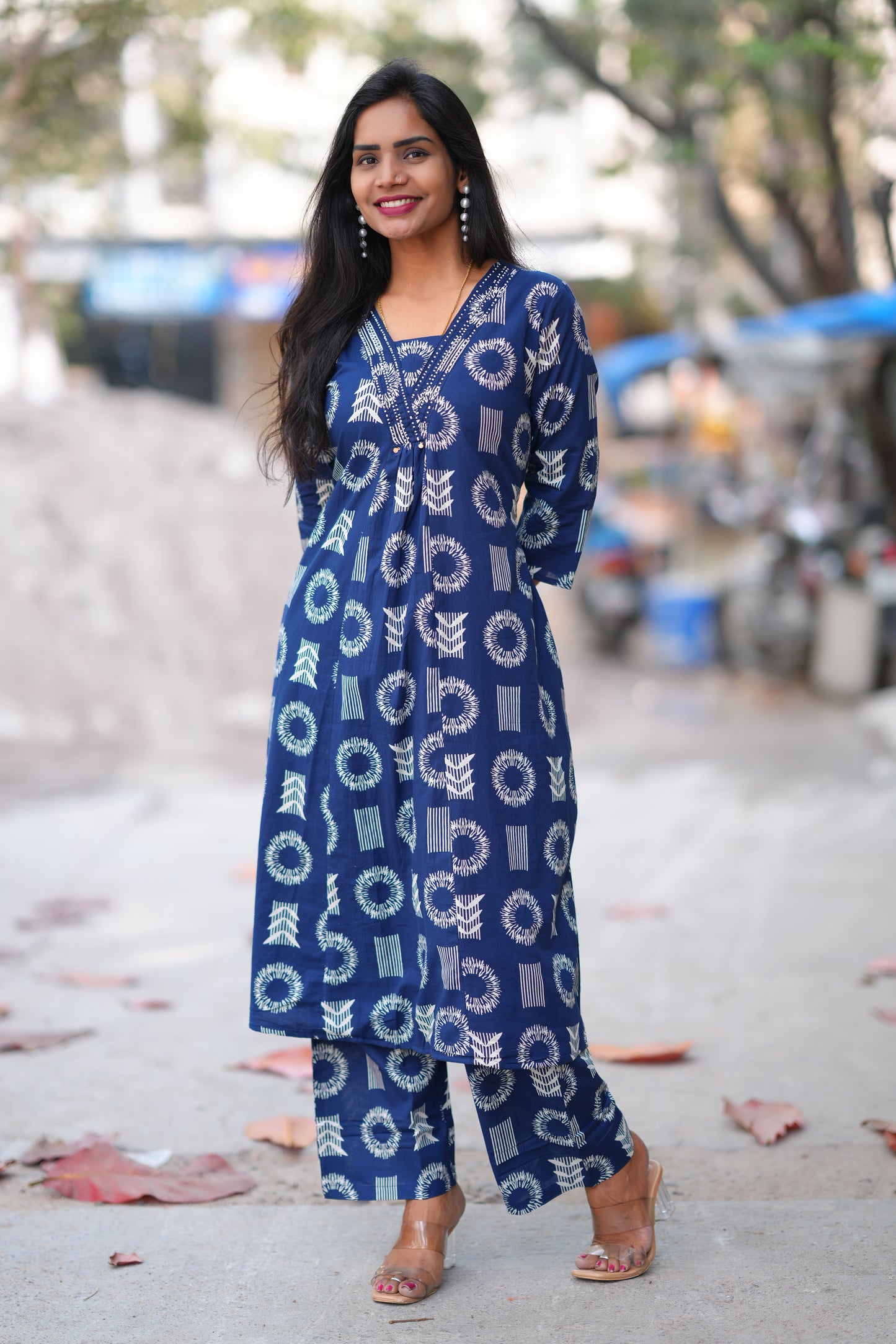 Blue Color Jaipur Cotton 2 Piece Set With Lining
