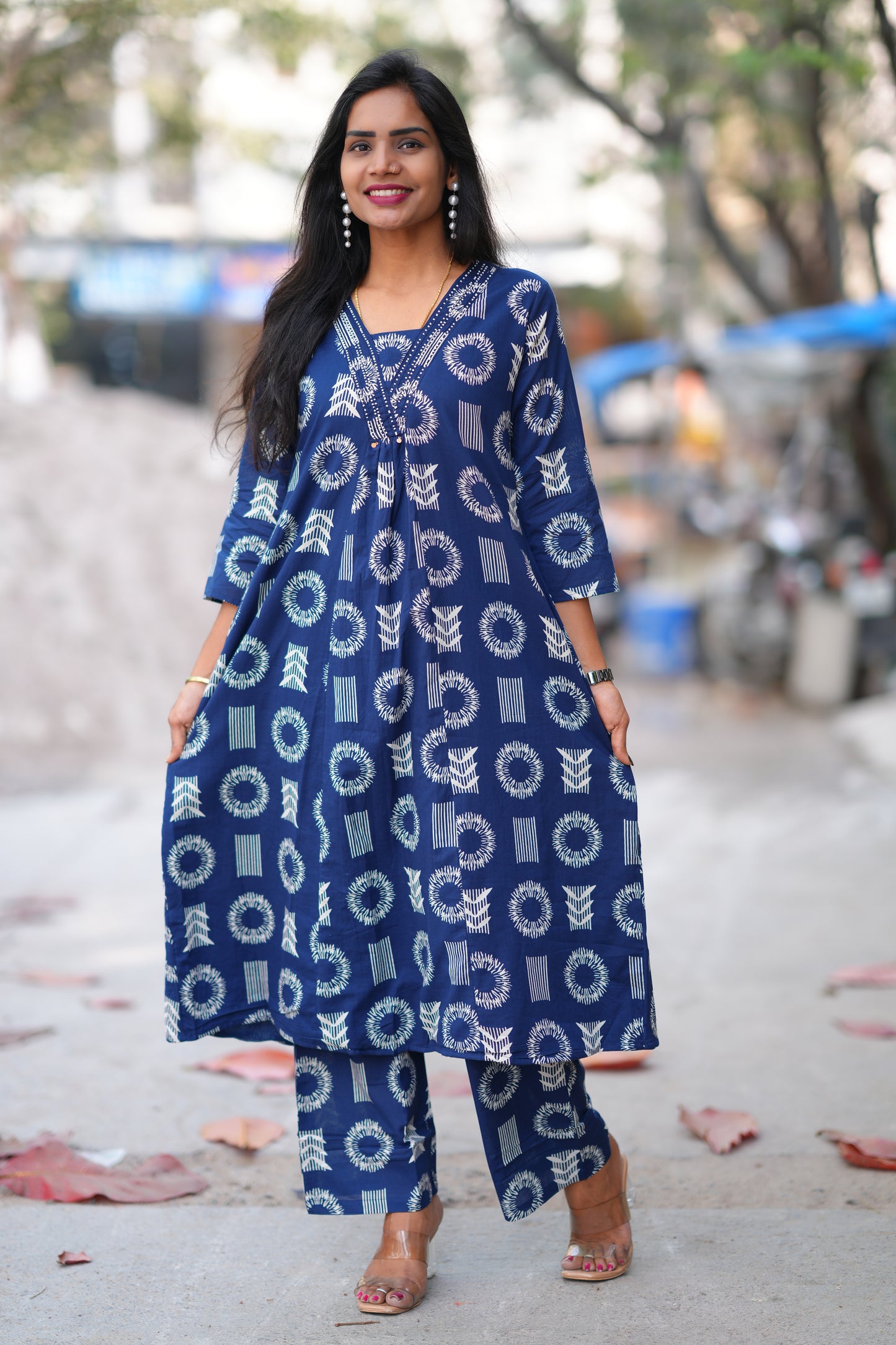 Blue Color Jaipur Cotton 2 Piece Set With Lining