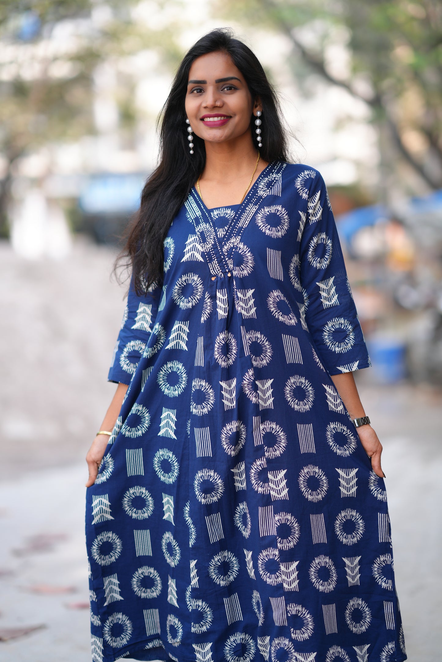 Blue Color Jaipur Cotton 2 Piece Set With Lining