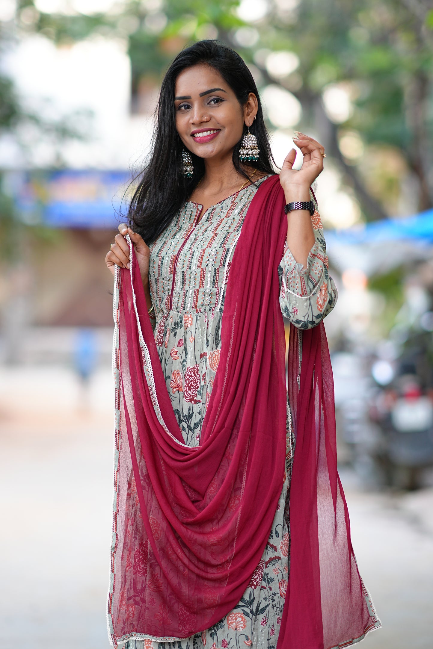 Premium Mul Chanderi Designer Wear 3 Piece Set