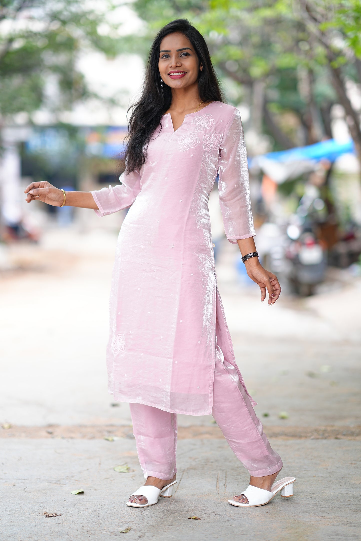 Premium Space Silk Designer Wear cordset