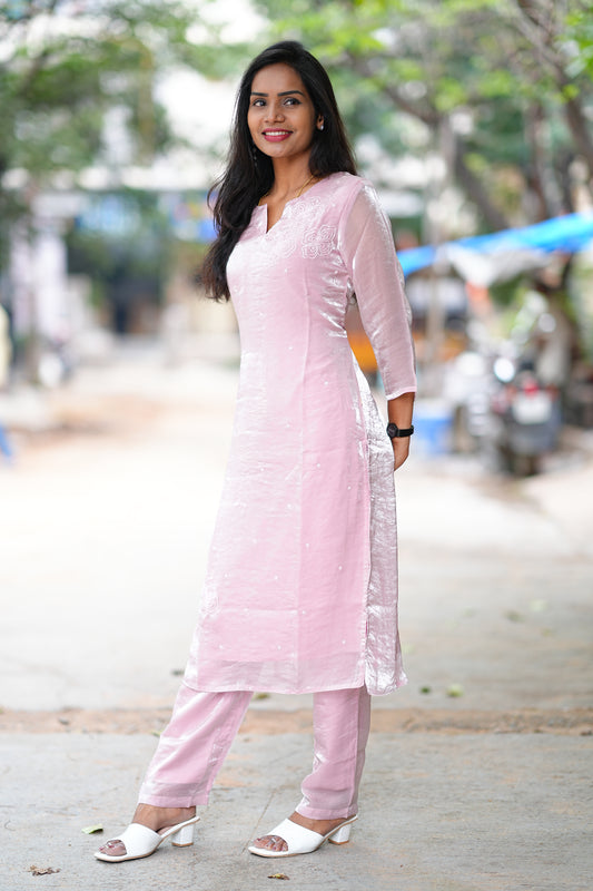 Premium Space Silk Designer Wear cordset