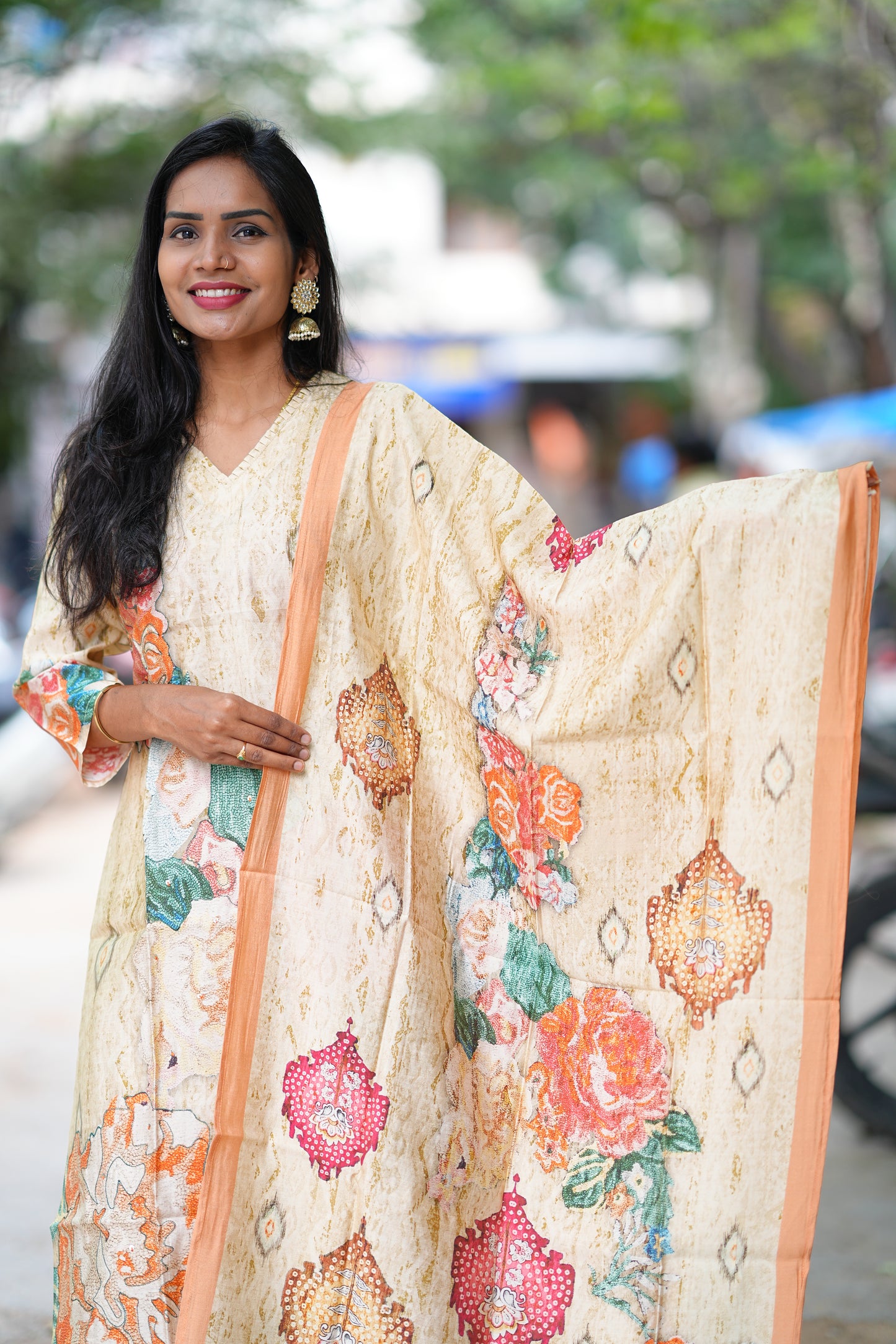 Pure Mulsin Designer Wear 3 Piece Set