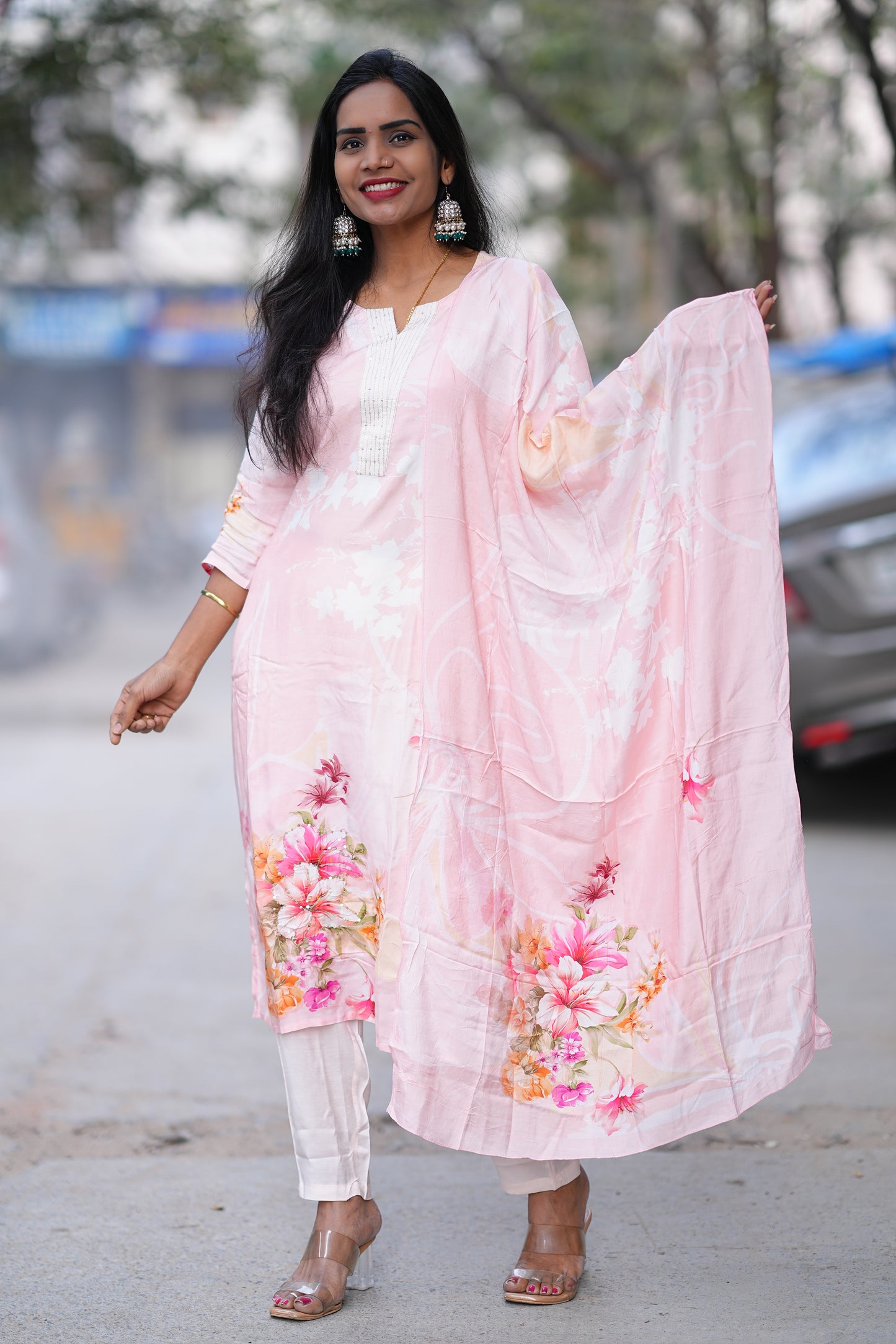 Pure Muslin Festive Wear 2 Piece Set With Complete Lining