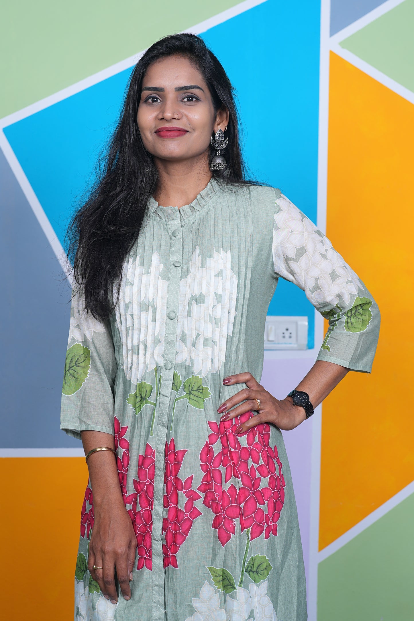 Pure Mul Cotton Desiner Wear Cordset