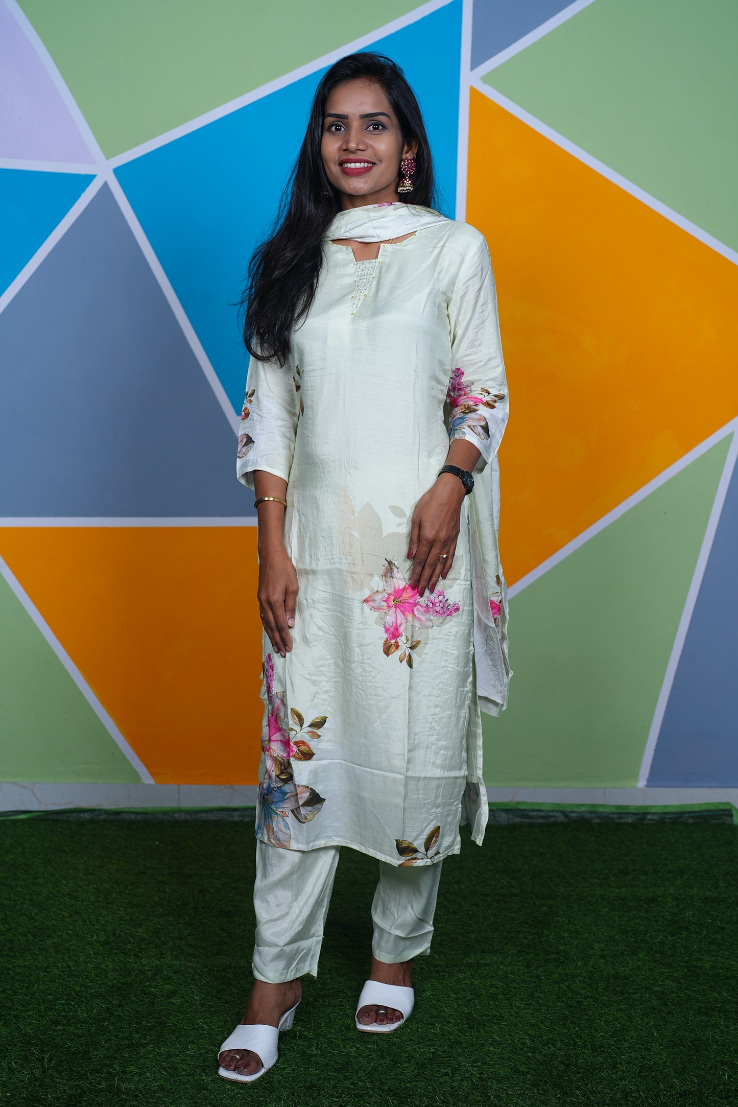 Pure Musilin Festive Wear 3 Piece Set