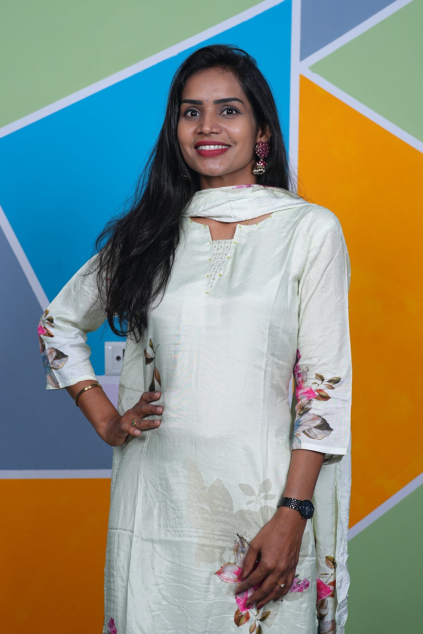 Pure Musilin Festive Wear 3 Piece Set