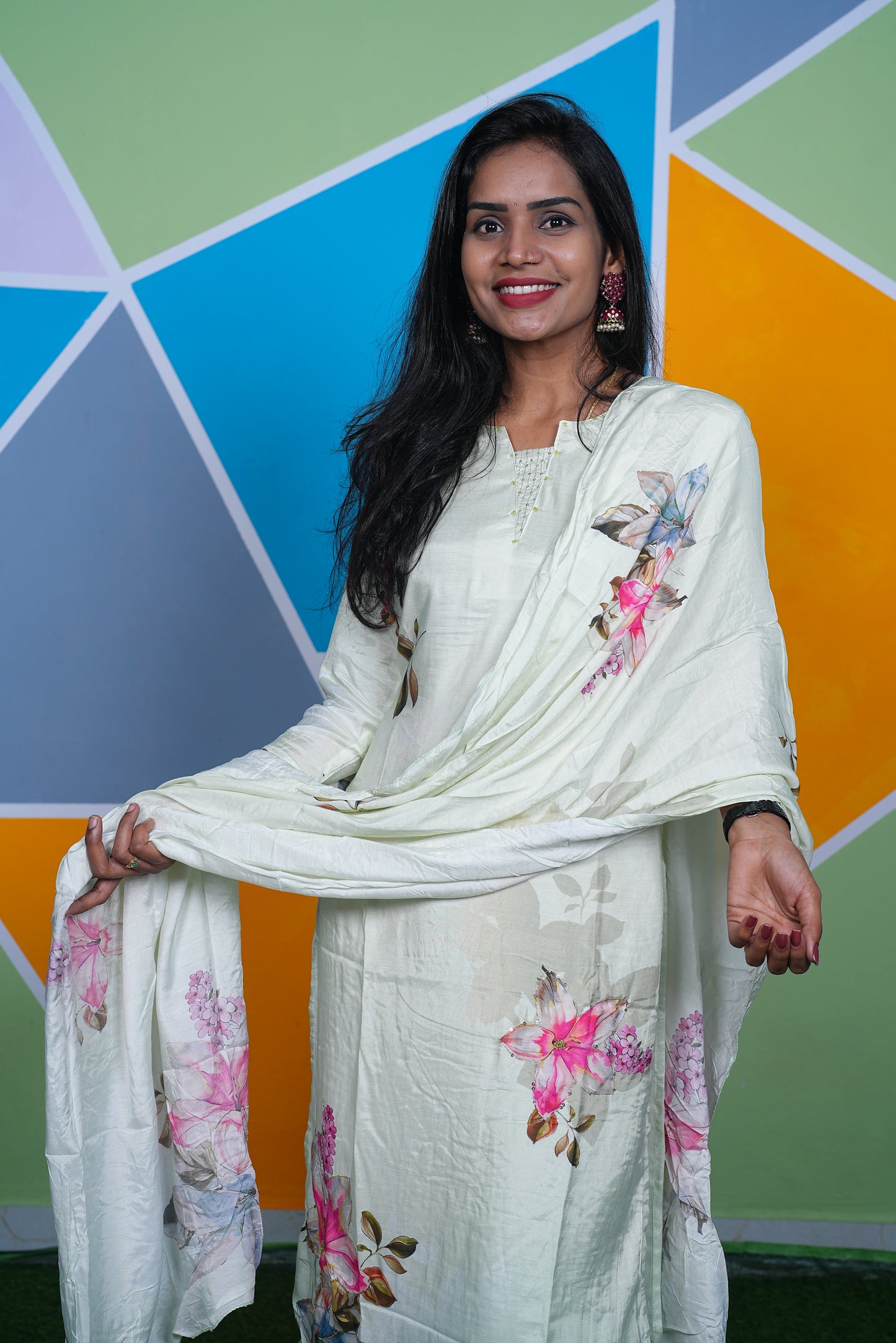 Pure Musilin Festive Wear 3 Piece Set