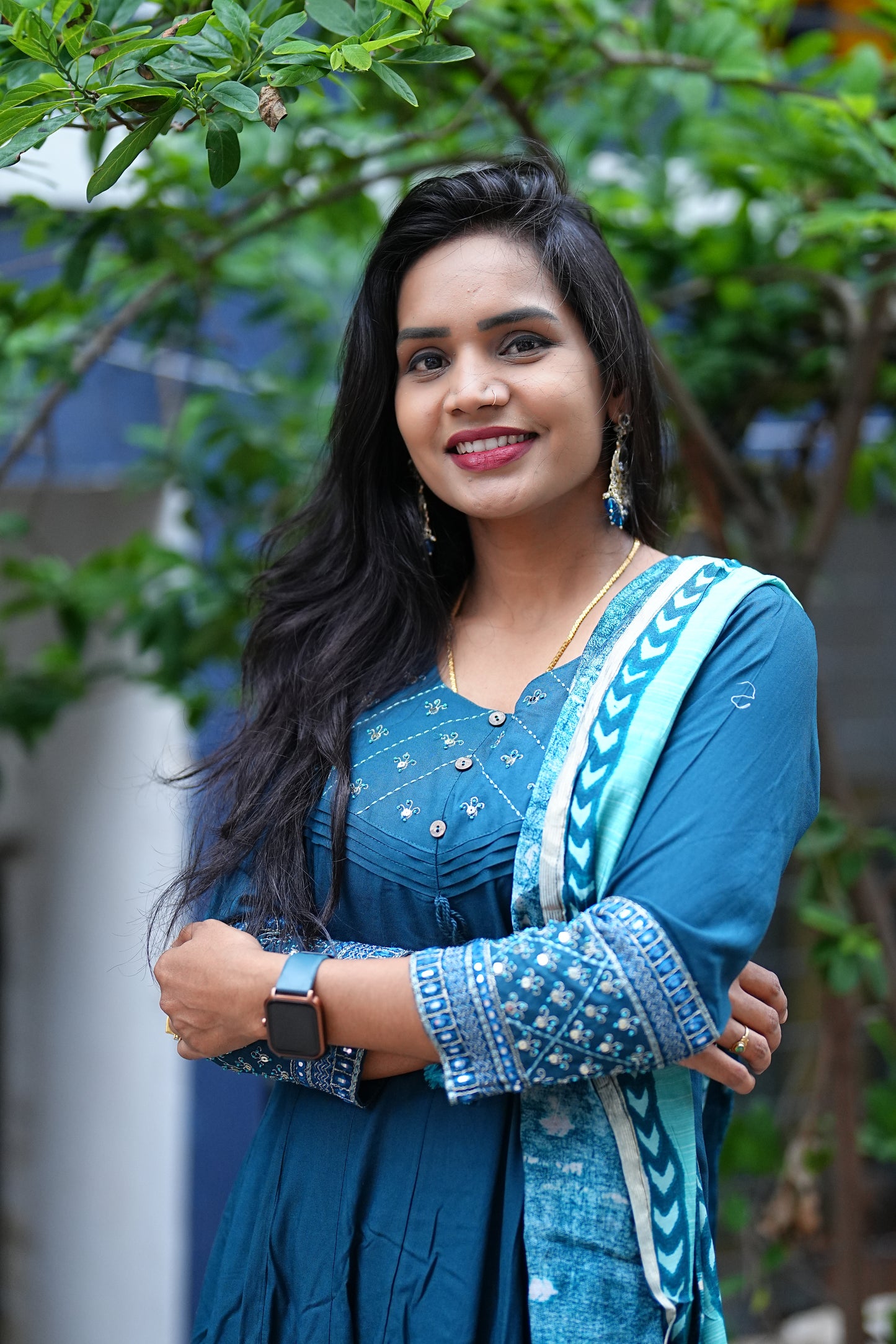Jaipur Cotton Kali Pattern Anarkali 3 Piece Set