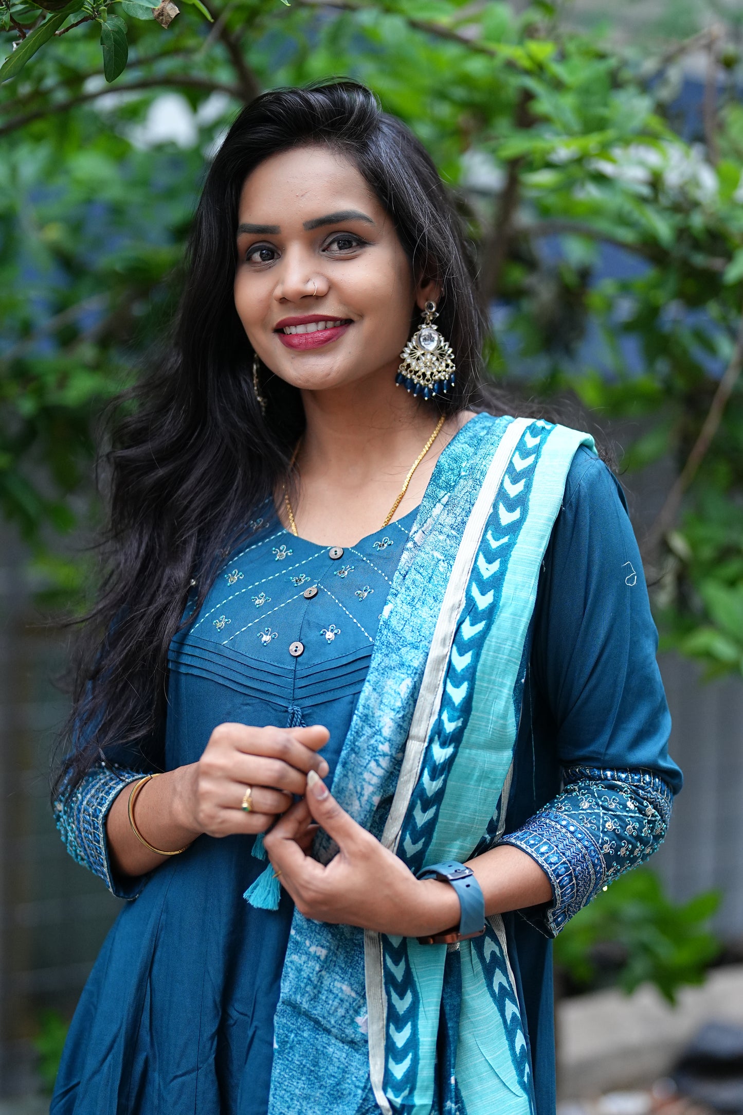 Jaipur Cotton Kali Pattern Anarkali 3 Piece Set